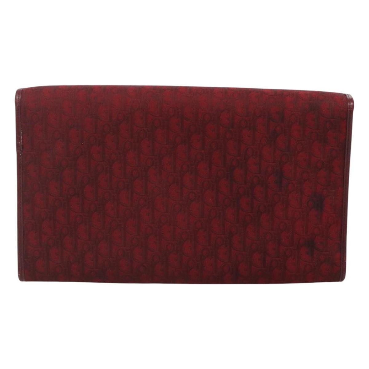 Dior DIOR Trotter Canvas Chain Shoulder Bag Red Gold Size ONE SIZE - 3 Thumbnail