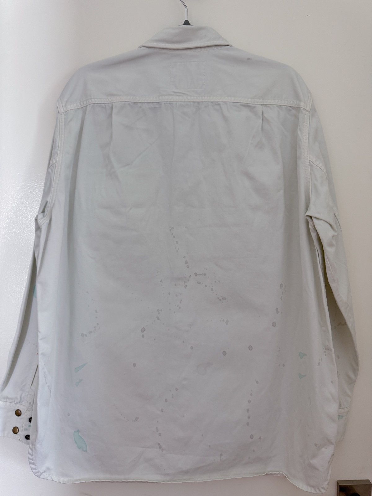 Acne Studios Acne Studios Splatter Painted White Denim Shirt Small Medium Size US S / EU 44-46 / 1 - 3 Thumbnail