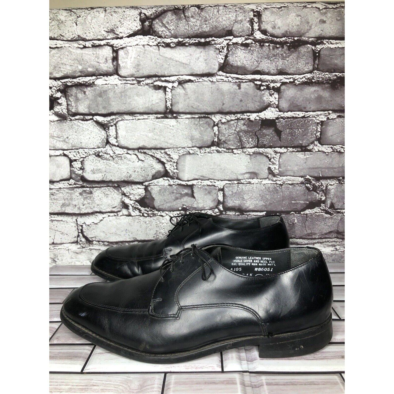 Other Cloud Club Black Leather Mock Apron Lace Up Oxfords Dress Sh Size US 11 / EU 44 - 1 Thumbnail