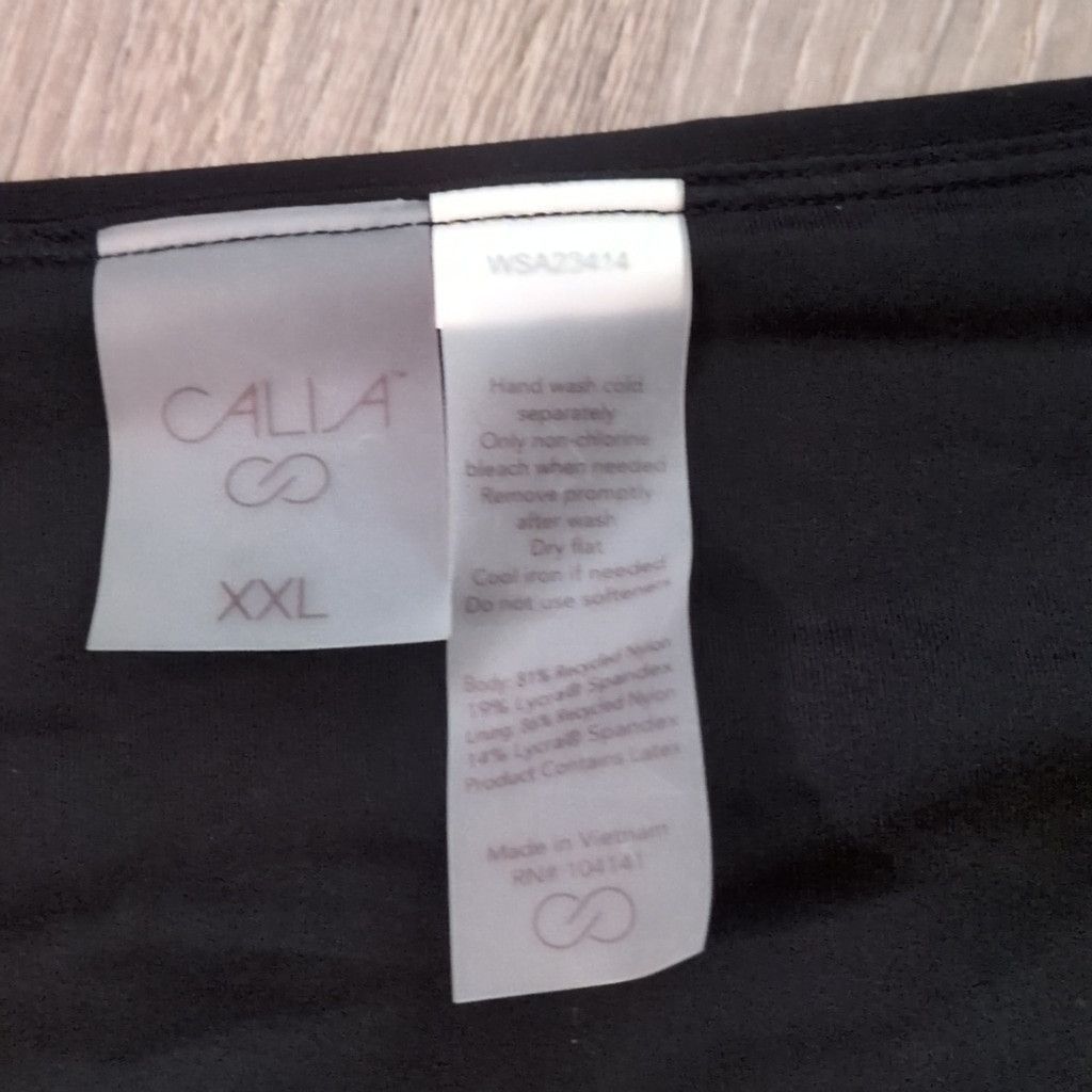 Other Calia Pure Black Wide Band Bottoms High Leg Size XXL Size ONE SIZE - 4 Thumbnail
