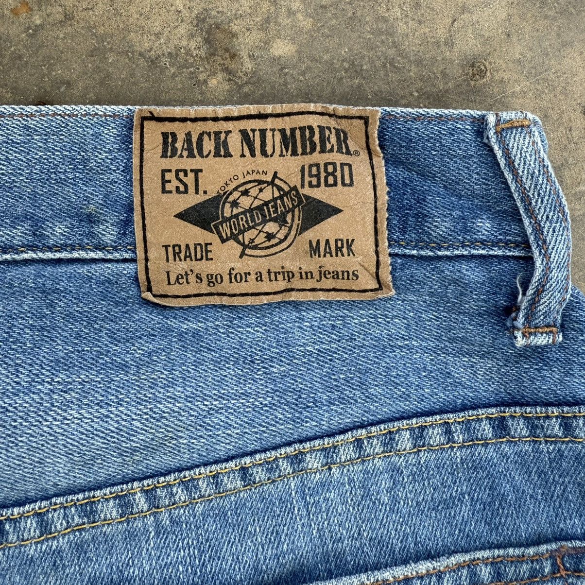 Japanese Brand VINTAGE BACK NUMBER FADED RIPPEP JEAN DENIM PANTS Size US 32 / EU 48 - 11 Thumbnail