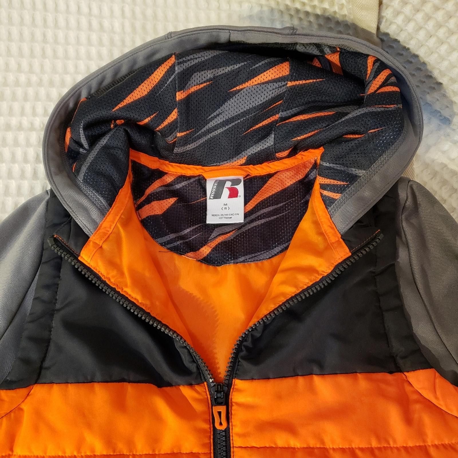 Russell Athletic Russell orange/gray/black youth jacket Size 8 Size US XXS / EU 40 - 4 Thumbnail