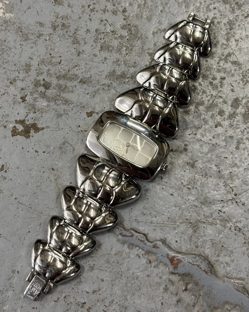 Roberto Cavalli Roberto Cavalli Stainless Steel Crocodile Effect Watch Size ONE SIZE - 1 Thumbnail