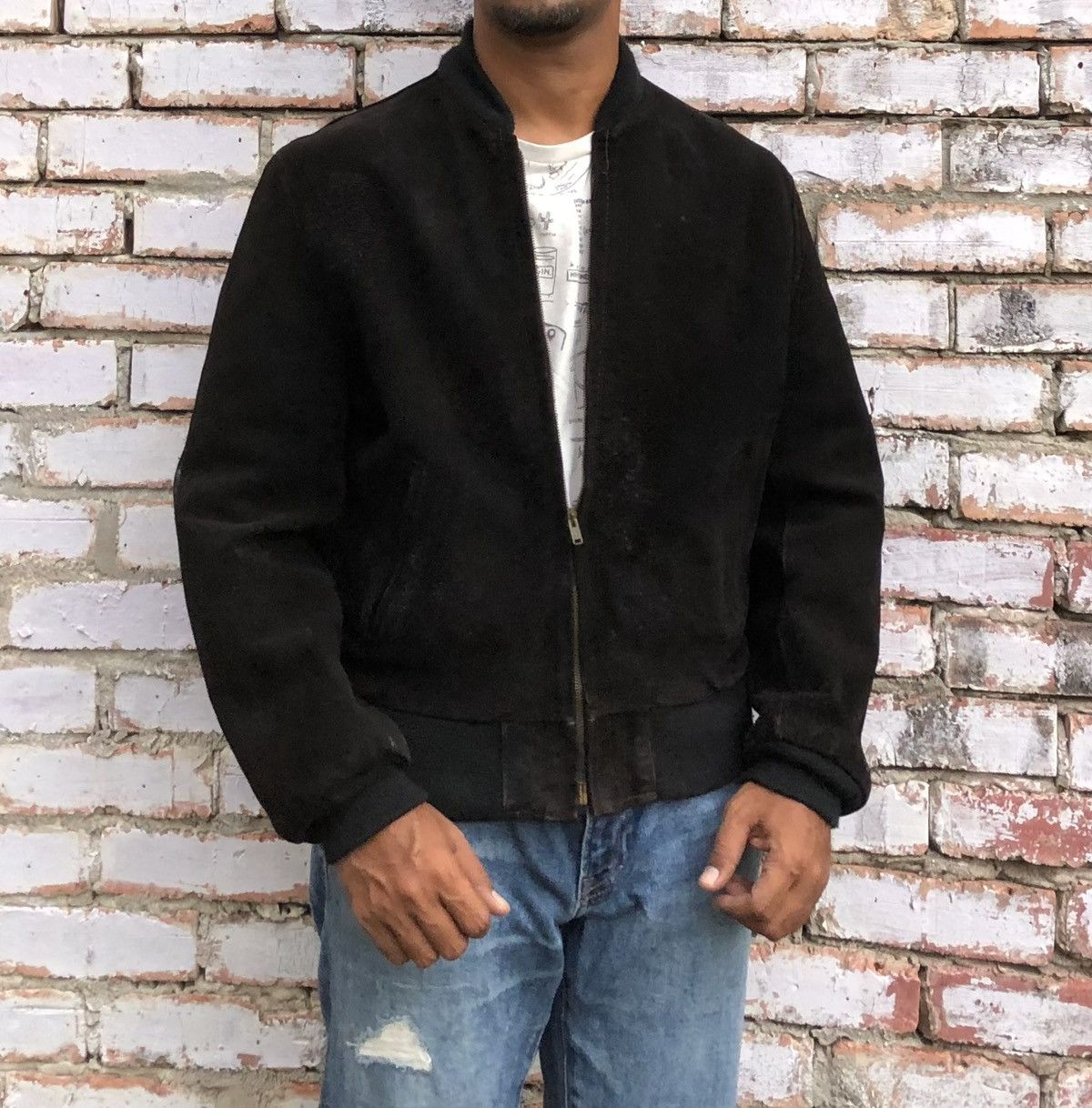 Schott Vintage SCHOTT NYC Suede Leather Bomber Jacket USA 🇺🇸 Size US M / EU 48-50 / 2 - 2 Thumbnail