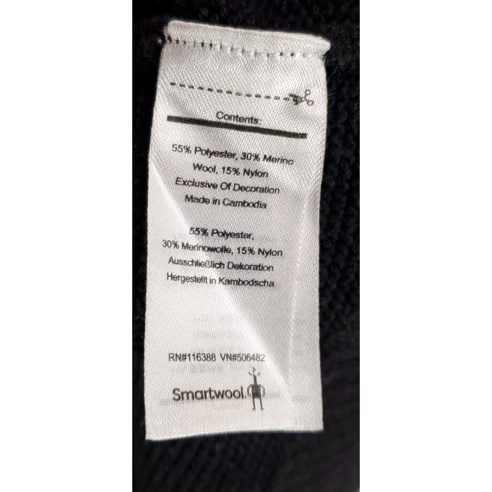 Smartwool SmartWool Ripple Ridge 1/4 Zip Black Wool Blend Sweater Mens XL Size US XL / EU 56 / 4 - 3 Thumbnail