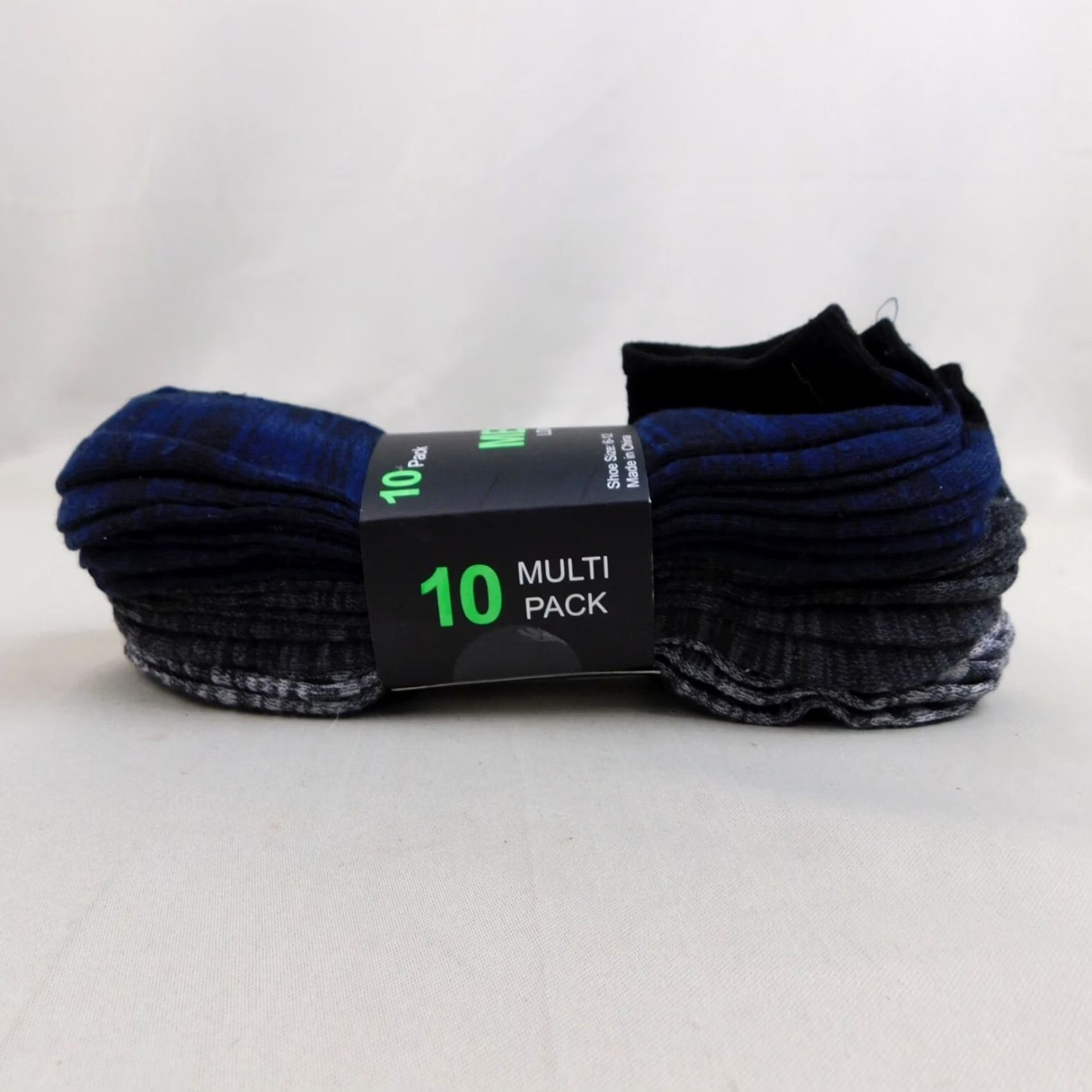Vintage Men's Socks - Low Cut, 6-12, Black, 10 Pairs, Athletic, Lightweight, Machine Washable, Full Toe, Unbranded, 95% Polyester, 5% Spandex Size ONE SIZE - 5 Thumbnail