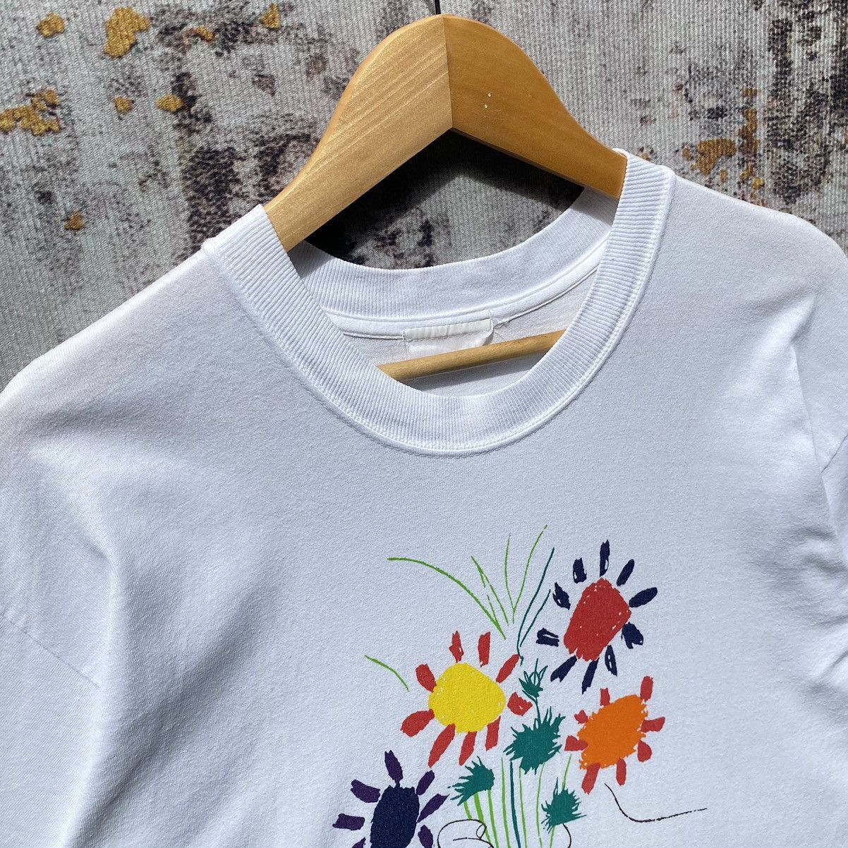 Paloma Picasso Vintage Y2K Picasso Bouquet Peach Art Graphic Shirt Picasso Size US S / EU 44-46 / 1 - 6 Thumbnail