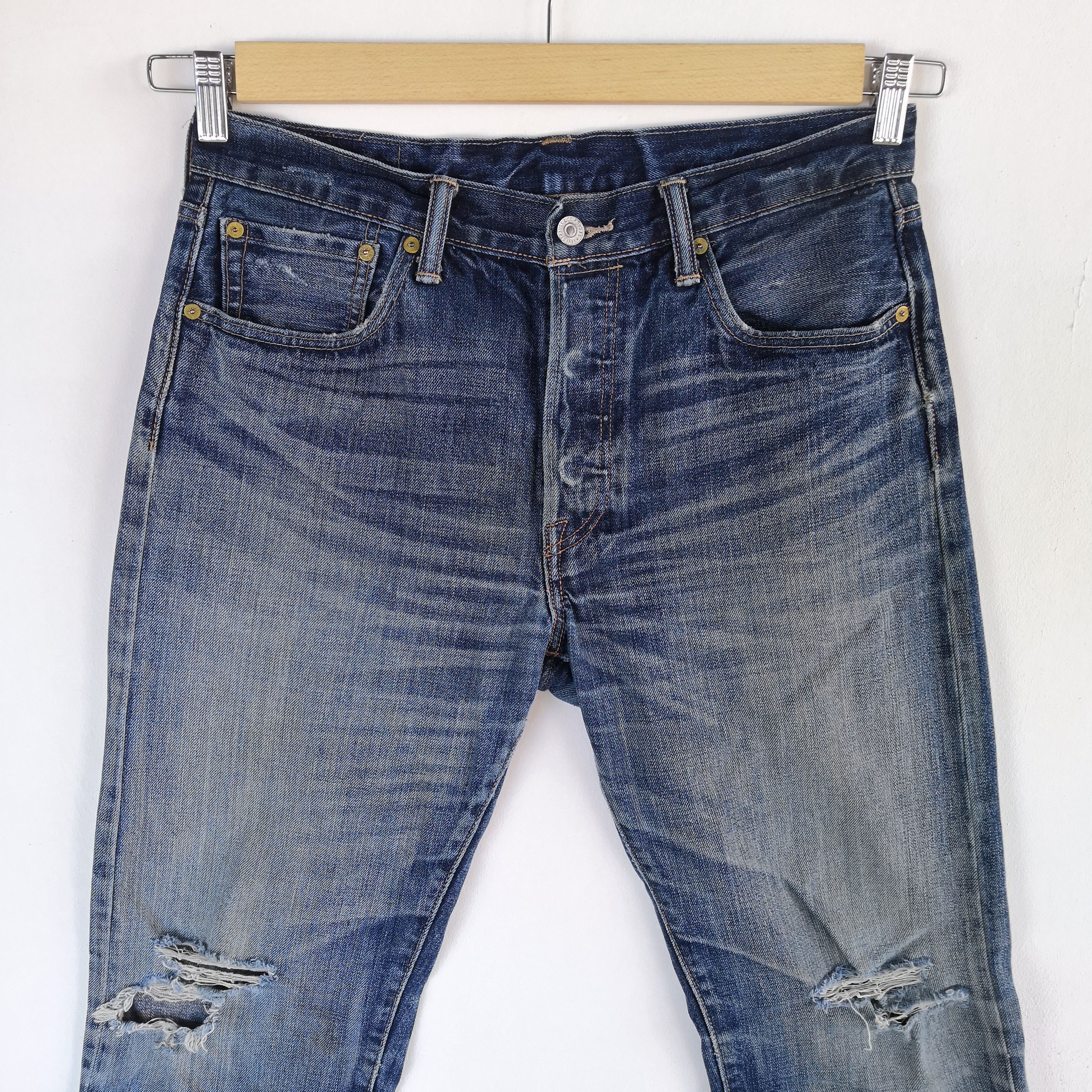 Levi's Vintage Levis 501 Denim Levi's 501 Distressed Faded Jeans Size US 32 / EU 48 - 3 Thumbnail