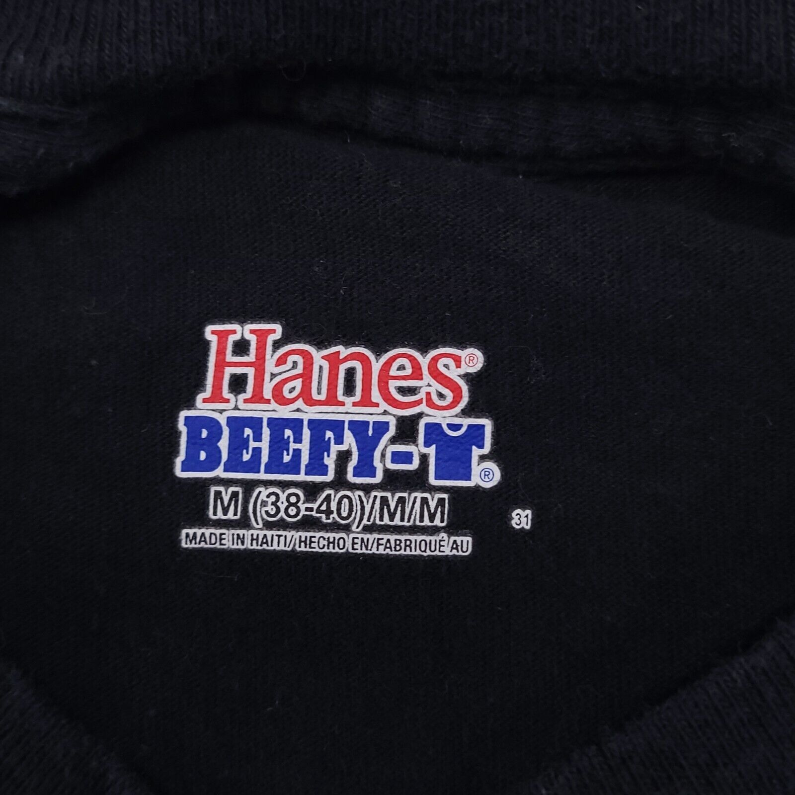 Hanes Hanes Beefy-T Casual Pullover Graphic Shirt Men Size M Black Size US M / EU 48-50 / 2 - 3 Thumbnail