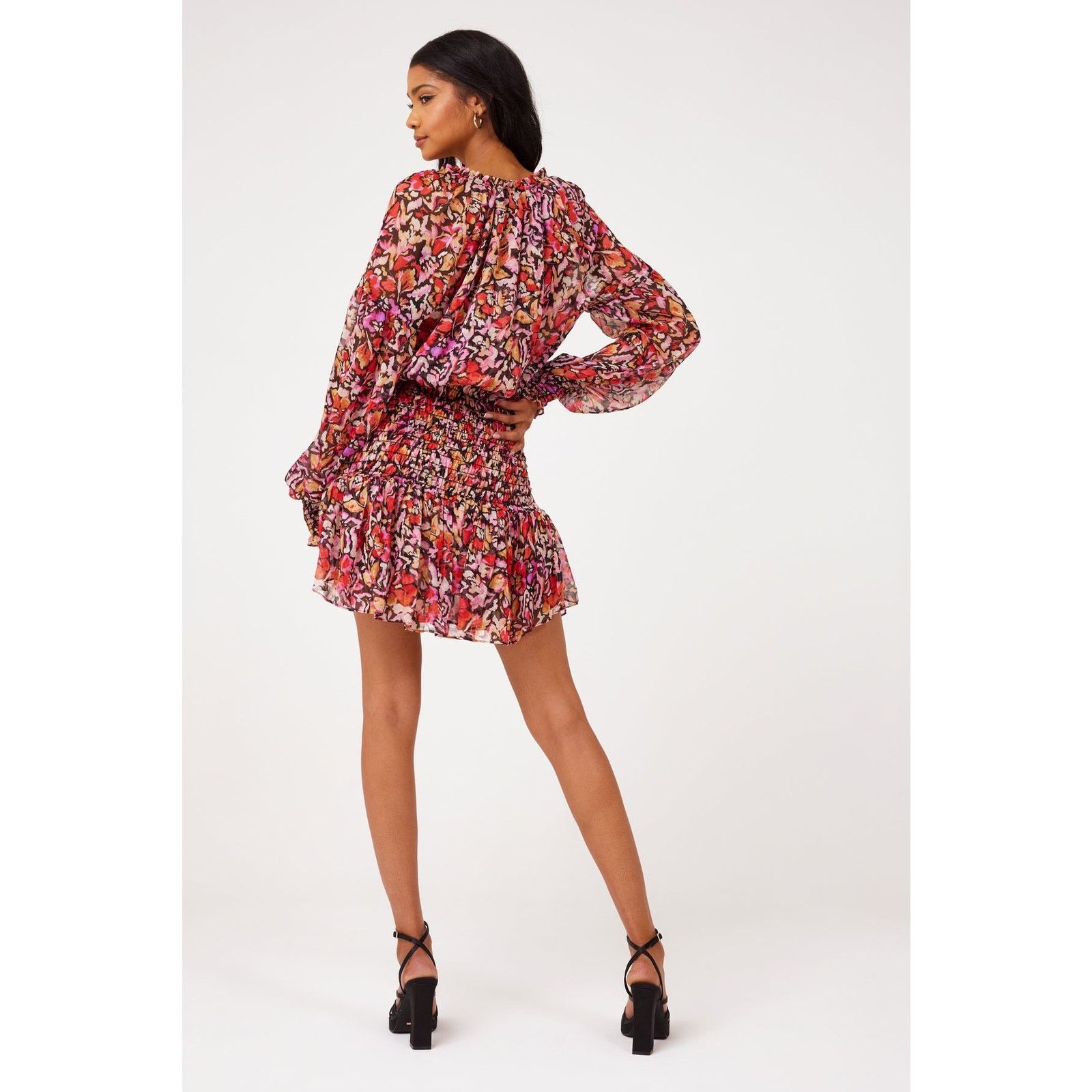 MISA Los Angeles NWT Misa Los Angeles Celina Red Fire Flora Dress Size XL Size XL / US 12-14 / IT 48-50 - 2 Thumbnail