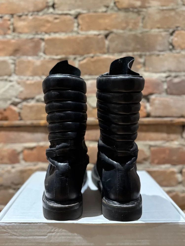 Rick Owens Rick Owens Mainline — Front-Zip Padded Leather Boots Size US 8 / EU 41 - 4 Thumbnail