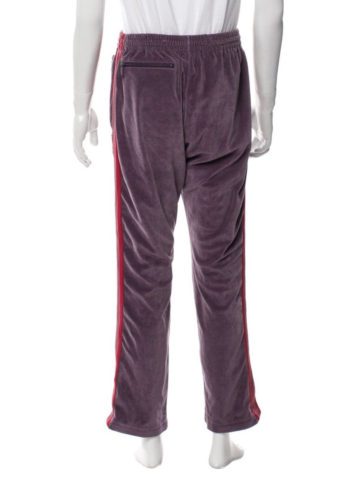 Needles Needles Striped Velour Lounge Bottoms Pants Purple Red Size US 31 - 3 Thumbnail