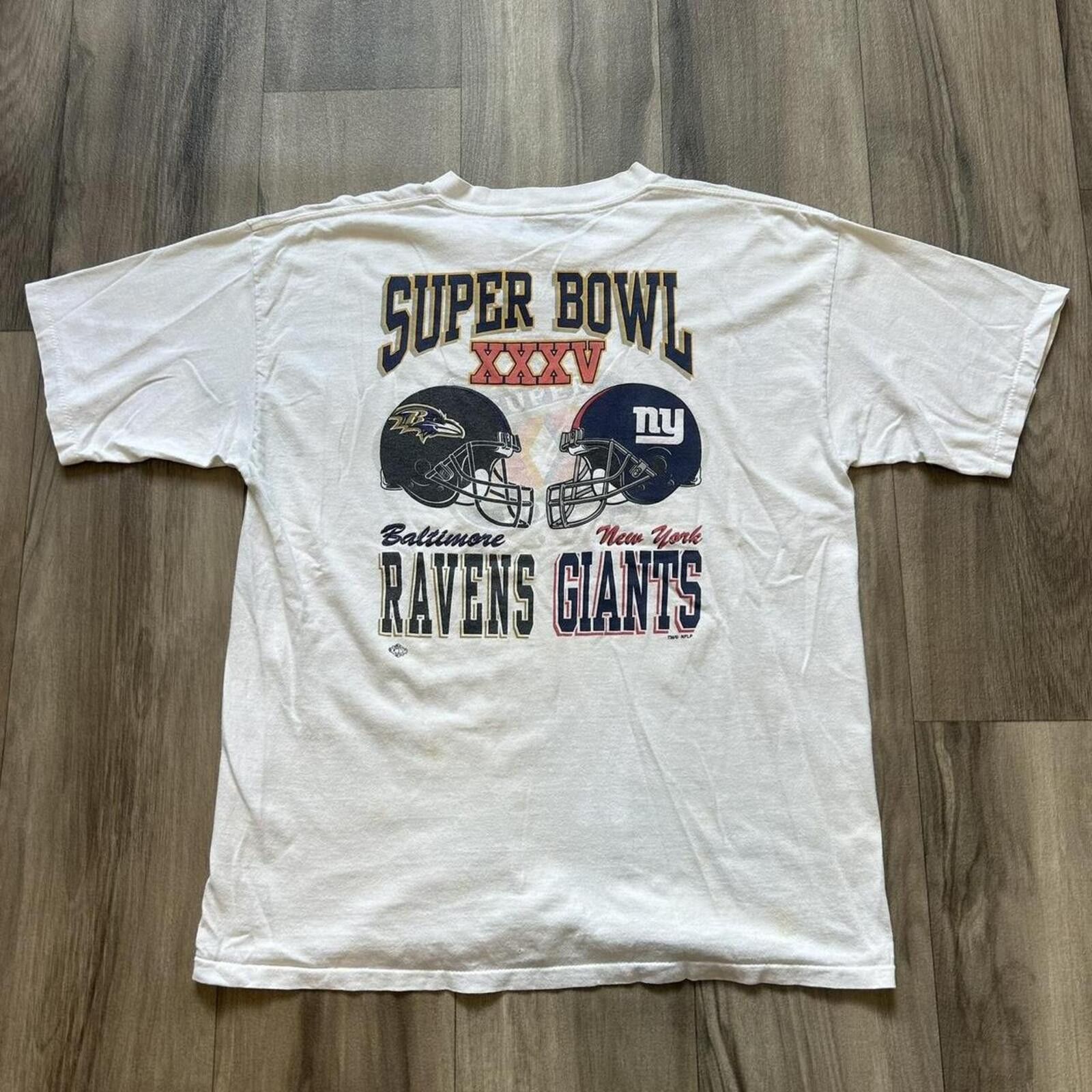 NFL Vintage 90’s Ravens Giants NFL Super Bowl t shirt XL Size US XL / EU 56 / 4 - 1 Thumbnail