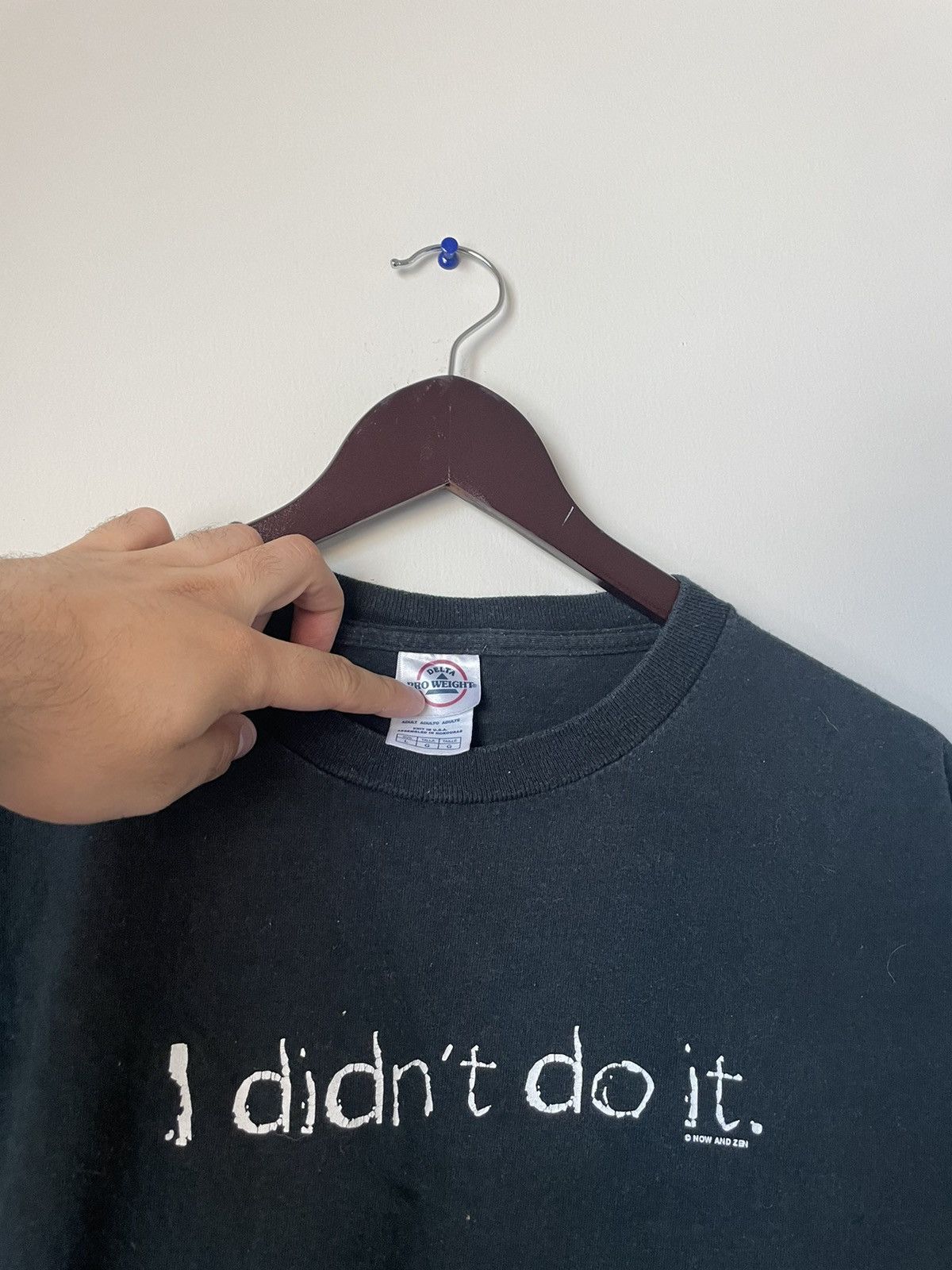 Delta × Vintage Vintage y2k “ I didn’t do it tee” Size US L / EU 52-54 / 3 - 1 Thumbnail