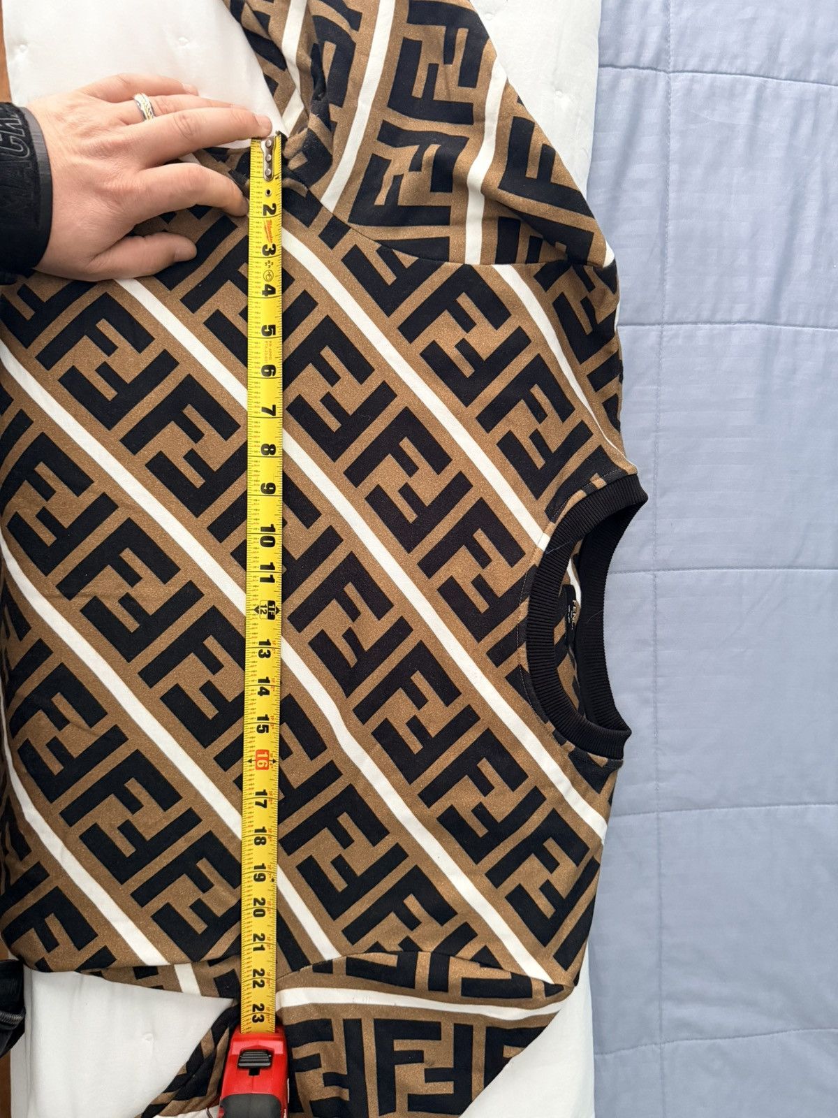 Fendi Fendi Monogram Print Crewneck Sweatshirt Size US XXL / EU 58 / 5 - 7 Thumbnail
