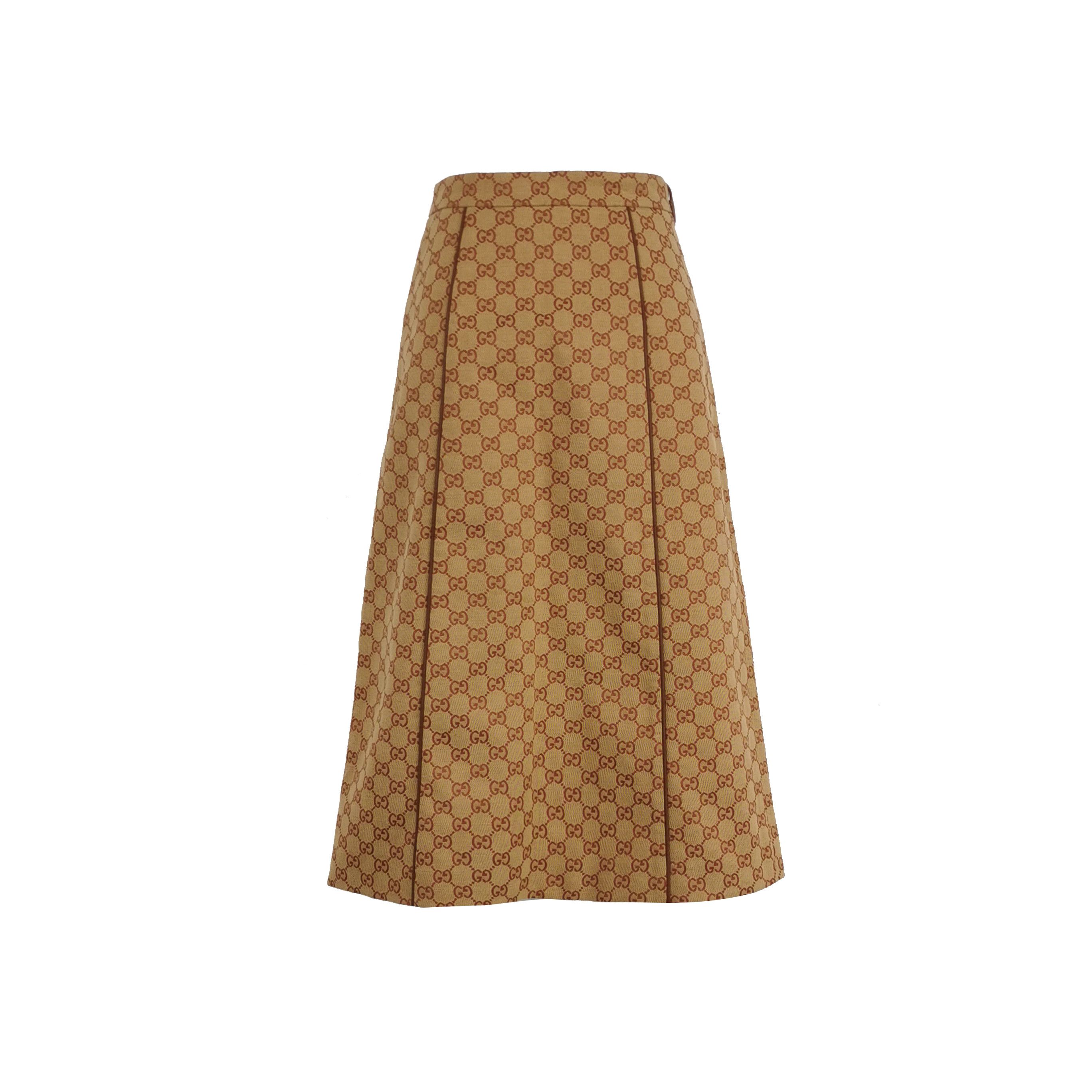 Gucci Gucci Monogram Midi Skirt Size 36 Size 25" / US 0 / IT 36 - 1 Thumbnail