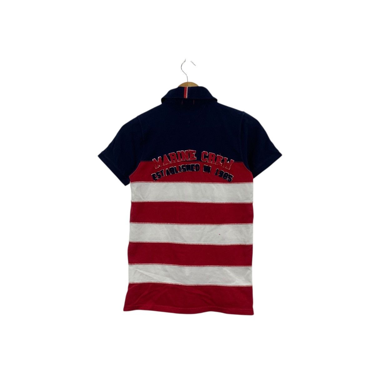 Tommy Hilfiger Vintage TOMMY HILFIGER Marine Crew Polo Tee Shirt Top Collar Size L / US 10 / IT 46 - 6 Thumbnail