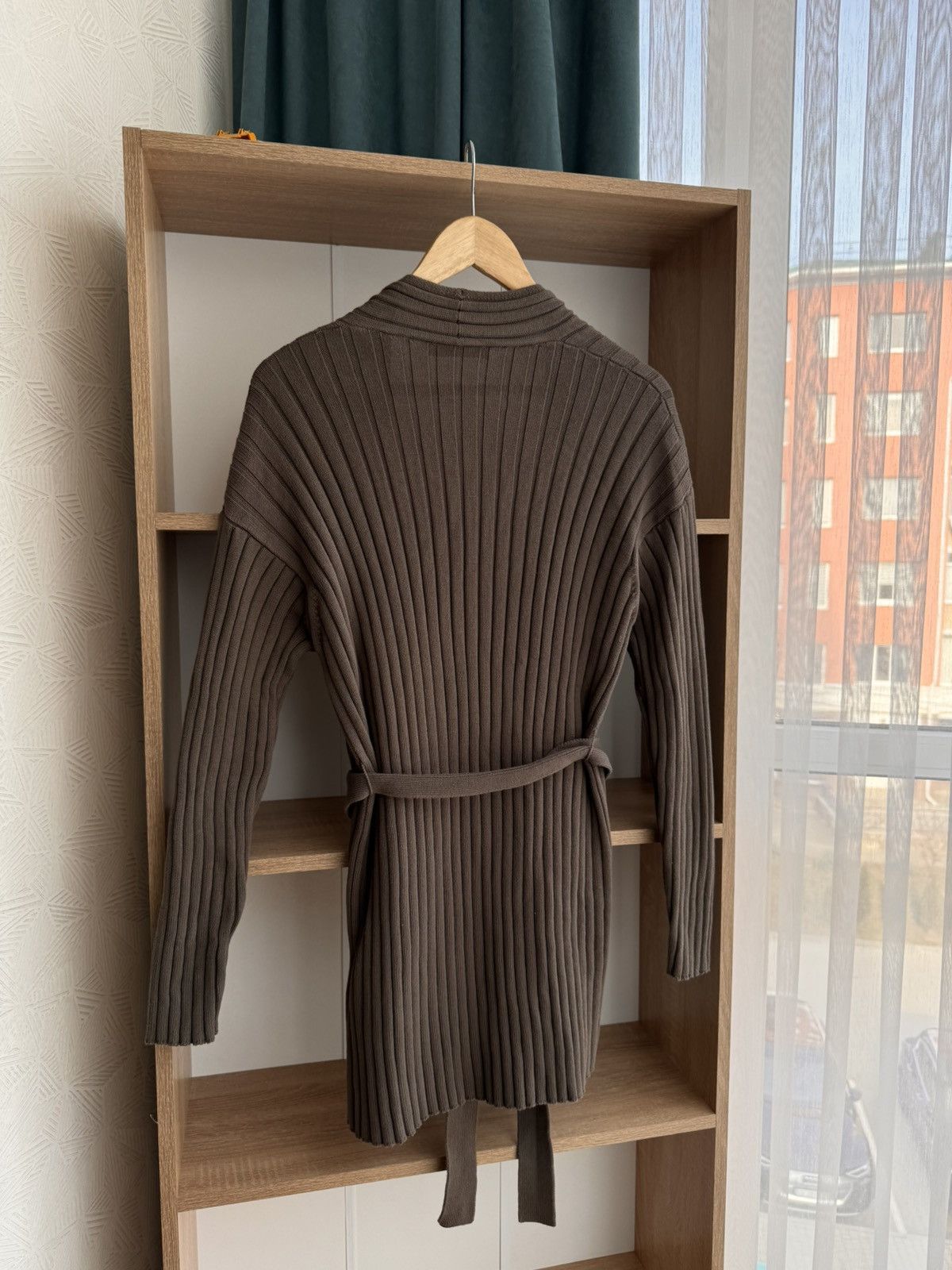 Max Mara × Vintage Vintage Max Mara Brown Viterbo Ribbed Knit Cardigan Size M / US 6-8 / IT 42-44 - 12 Thumbnail