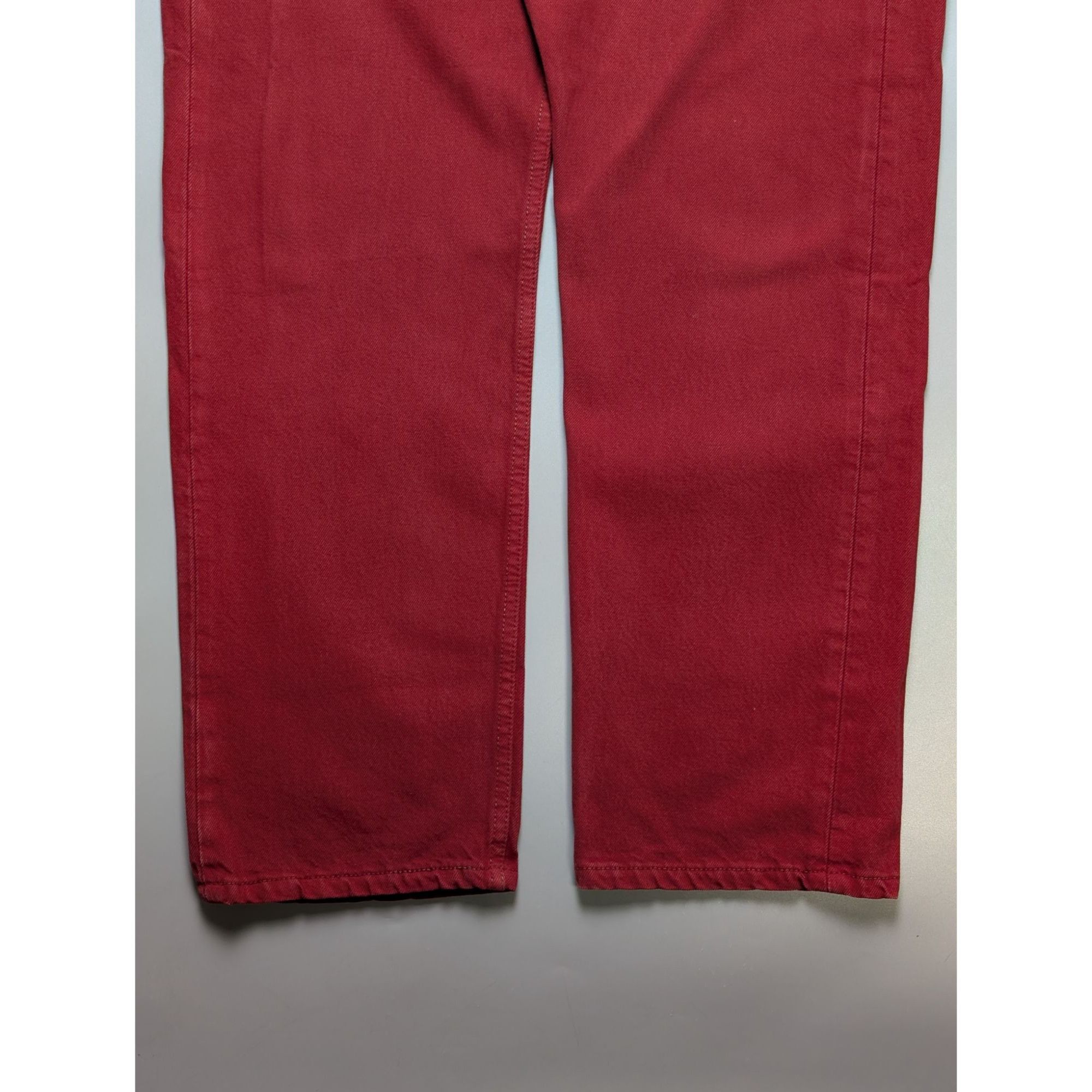 Levi's Vintage Clothing Levi's 501 Made In USA RARE Red Denim Jeans Pants (Y1077) Size US 36 / EU 52 - 2 Thumbnail