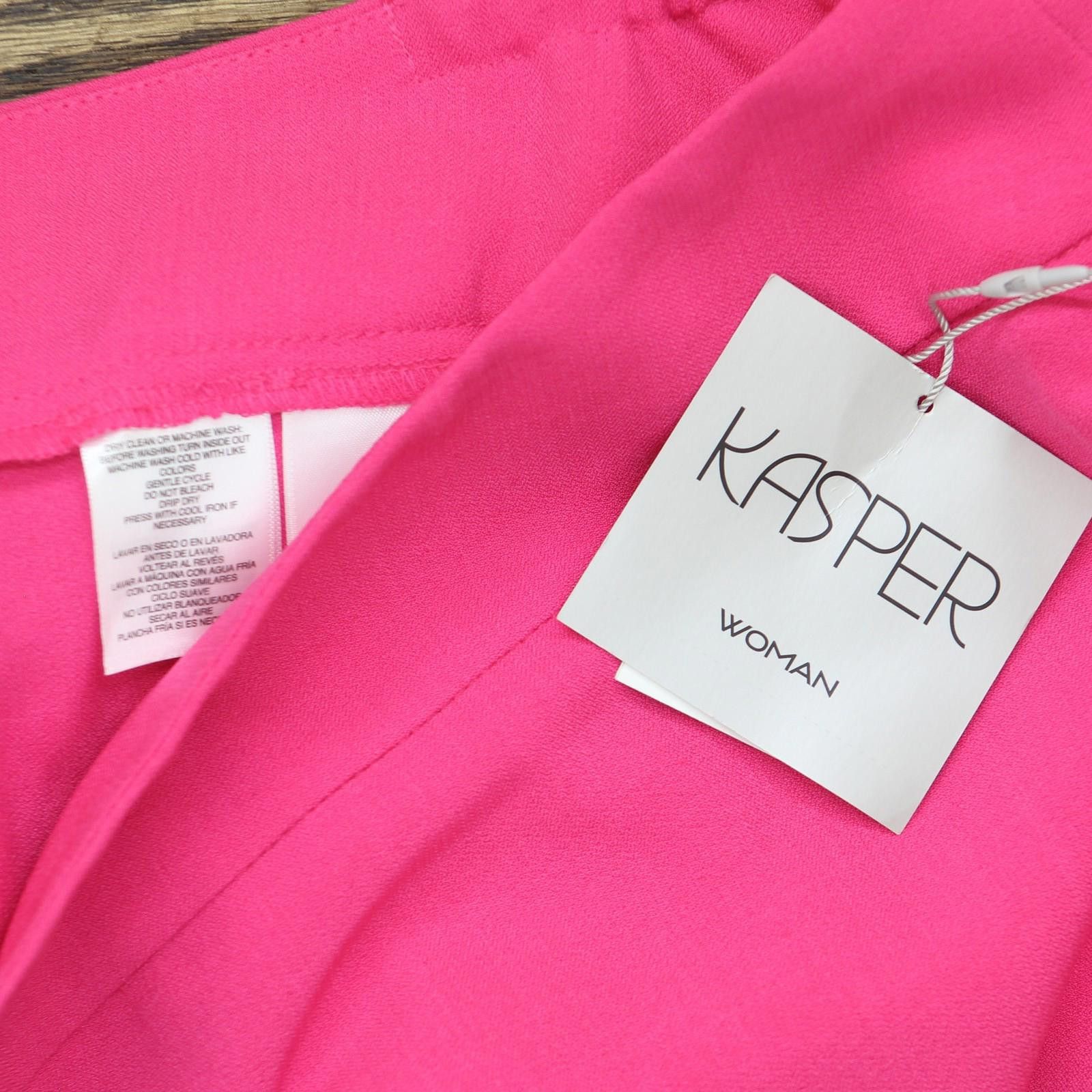 Other Nwt Kasper Straight-leg Pants 10891915 Pink Perfection 20w Size 42" / US 20 - 3 Thumbnail