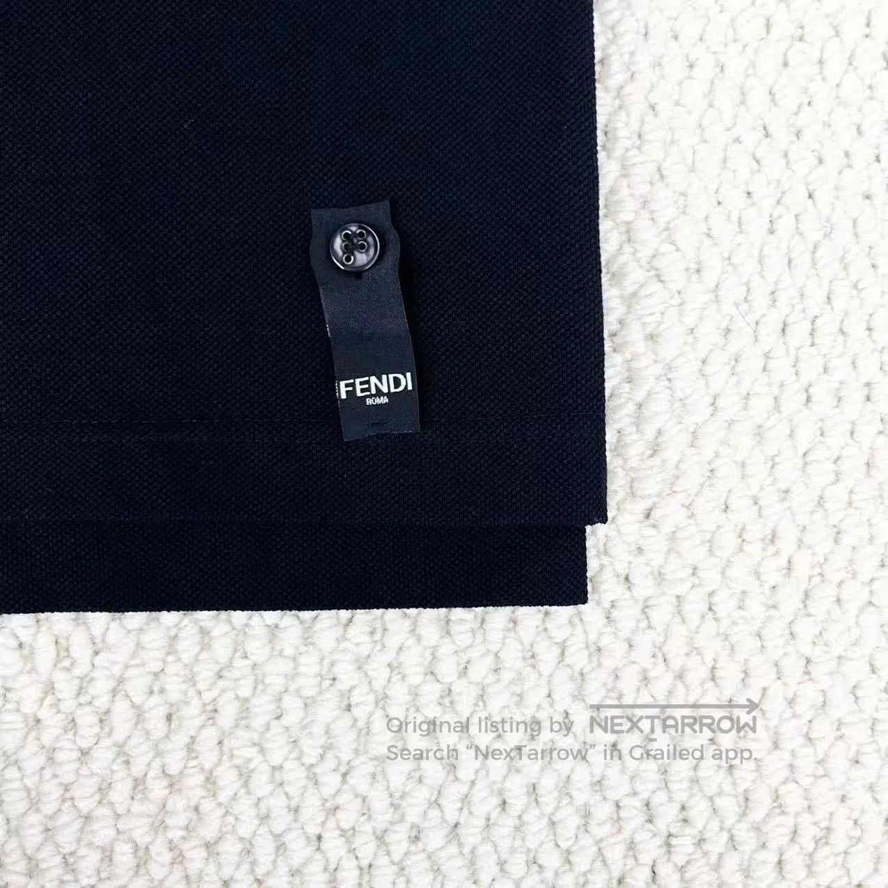 Fendi Fendi Black Embroidered Polo Short Sleeve Shirt. Size US L / EU 52-54 / 3 - 5 Thumbnail