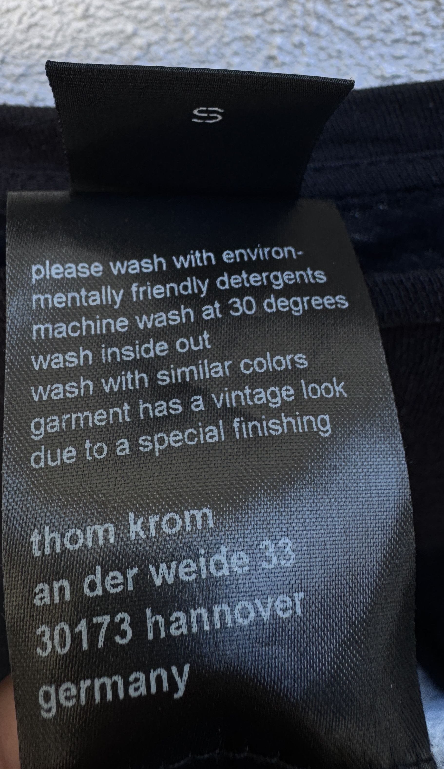 Thom Krom Black Cotton Linen Unisex TShirt Thunder Print S