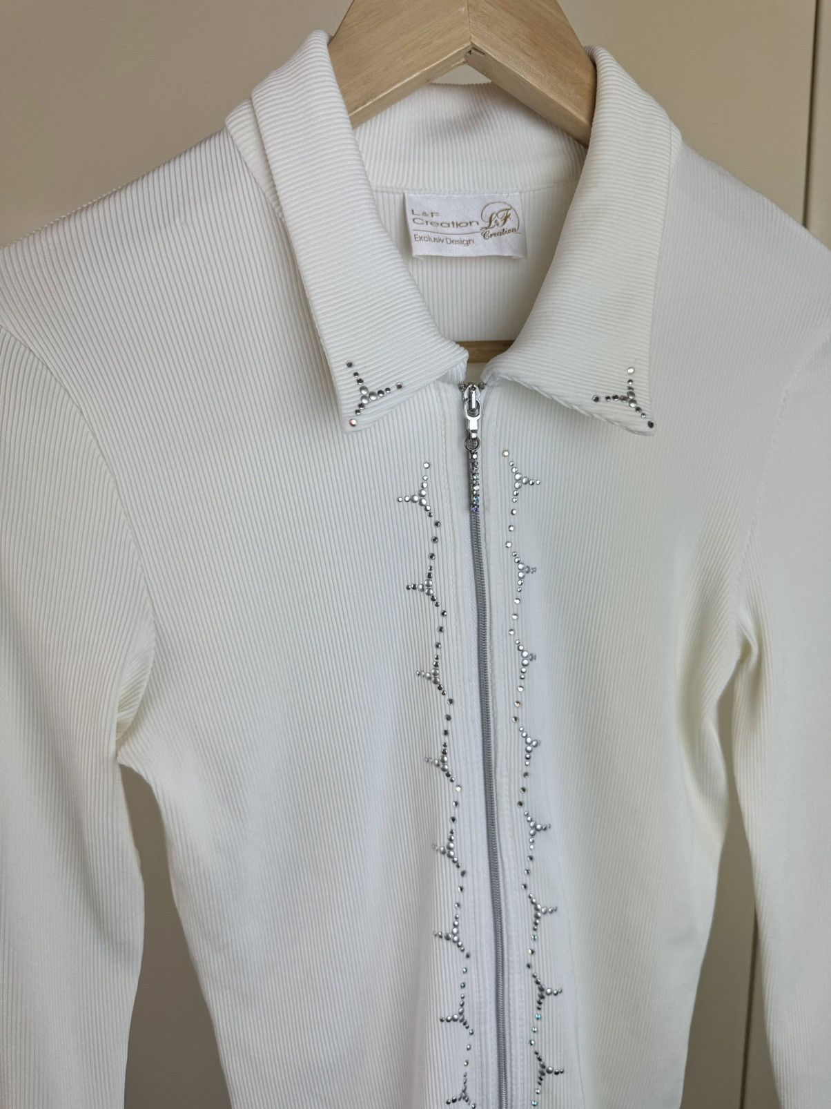Vintage L&F Creation Swarovski Rib long sleeve Y2K opium Gaultier Size M / US 6-8 / IT 42-44 - 14 Thumbnail