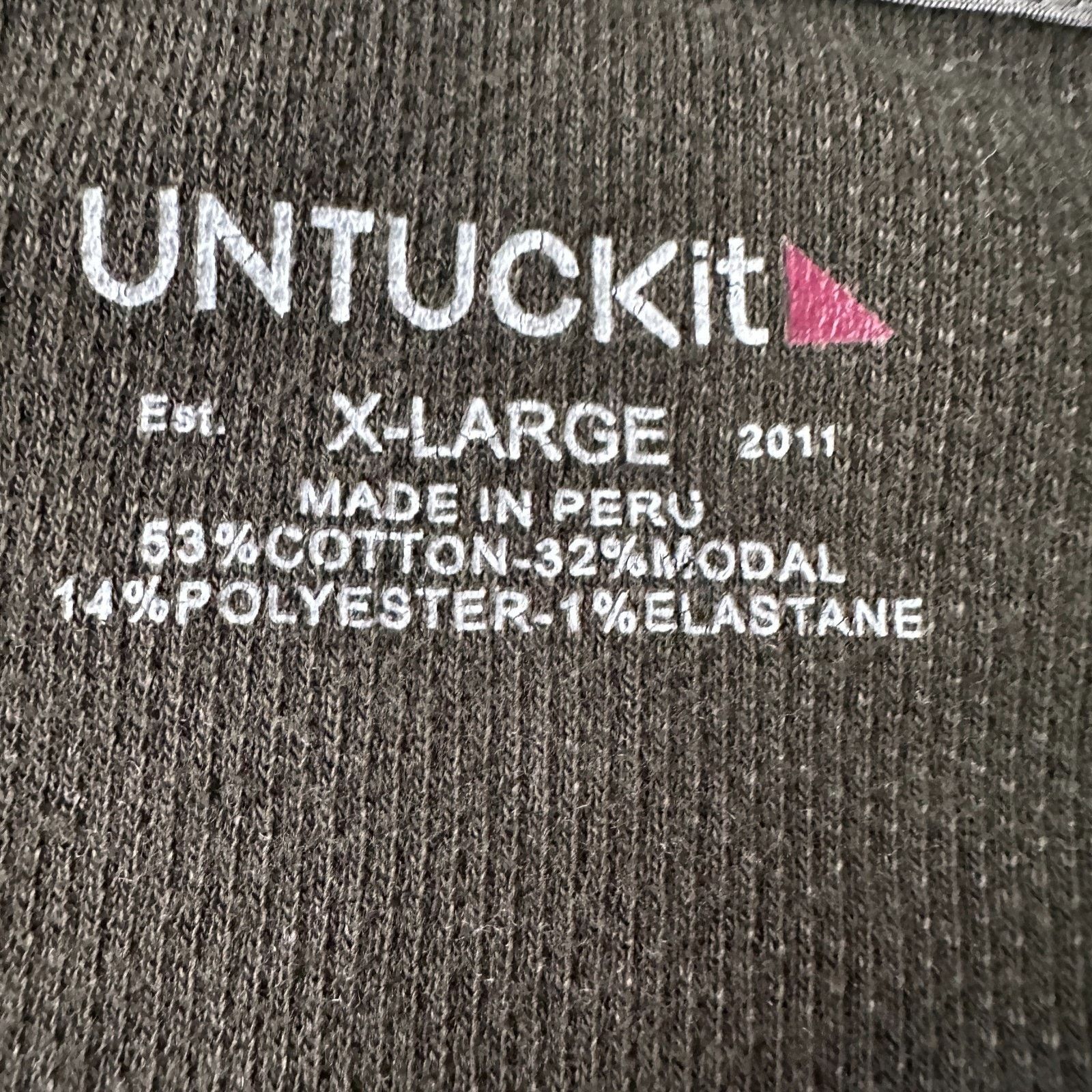 UNTUCKit Untuckit Henley Shirt Men’s XL Green Cotton Waffle Knitted Size US XL / EU 56 / 4 - 6 Thumbnail