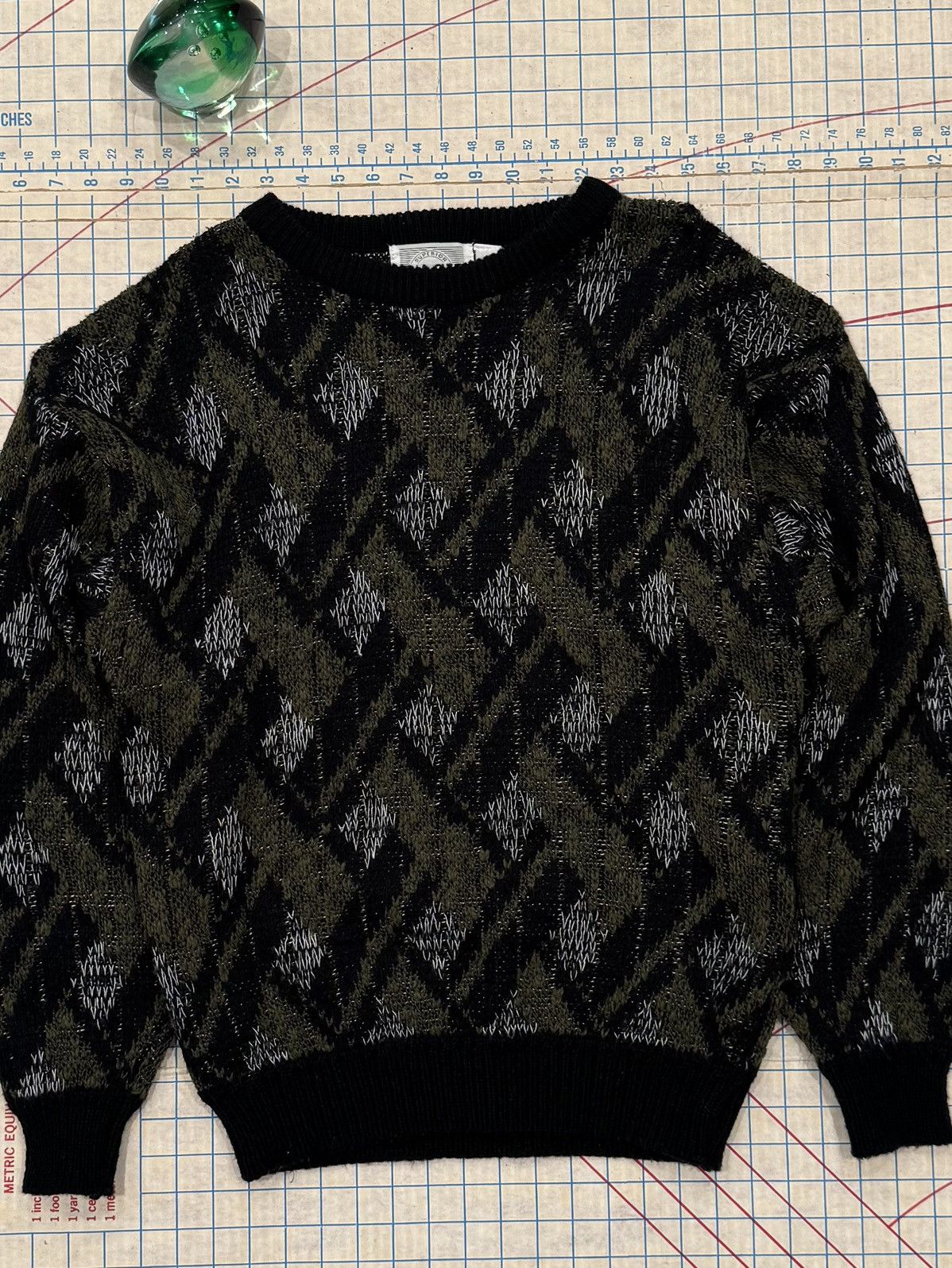 Vintage Vintage Bask Patterned Knit Sweater Mens Size Medium Black Size US M / EU 48-50 / 2 - 2 Thumbnail