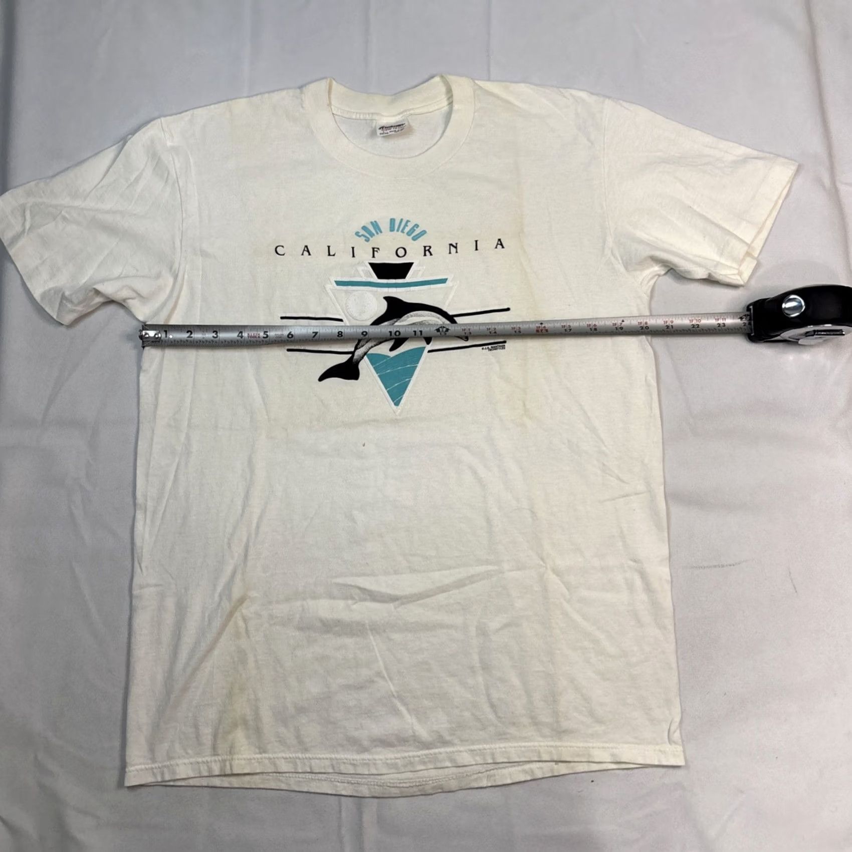 Vintage Stedman T Shirt Men L White San Diego California Puff Paint Size US L / EU 52-54 / 3 - 4 Thumbnail