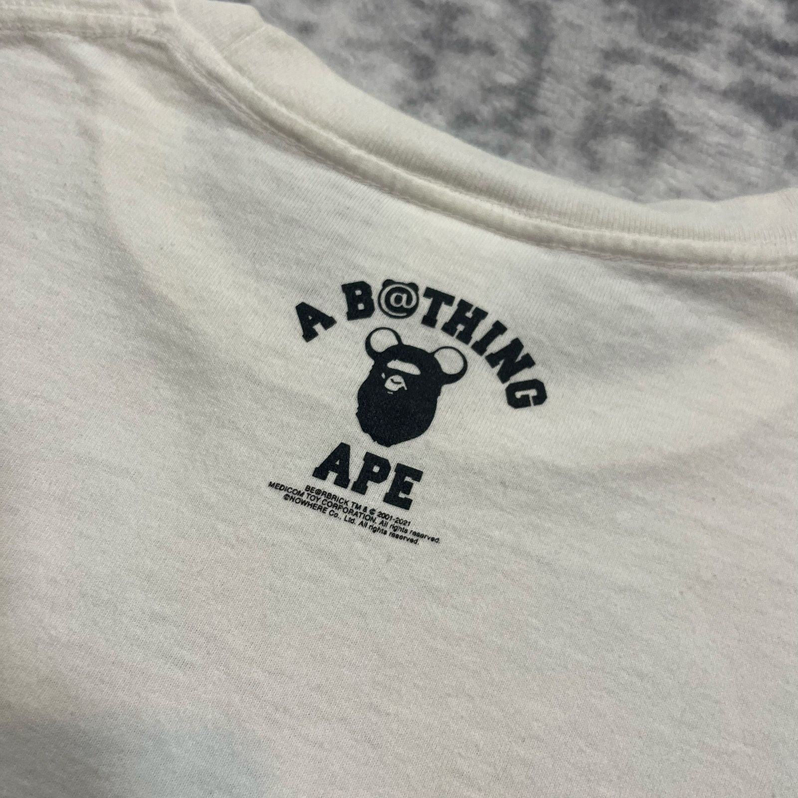 Bape × Nigo Authentic Bape x Bearbrick Tee White L Size US L / EU 52-54 / 3 - 6 Thumbnail