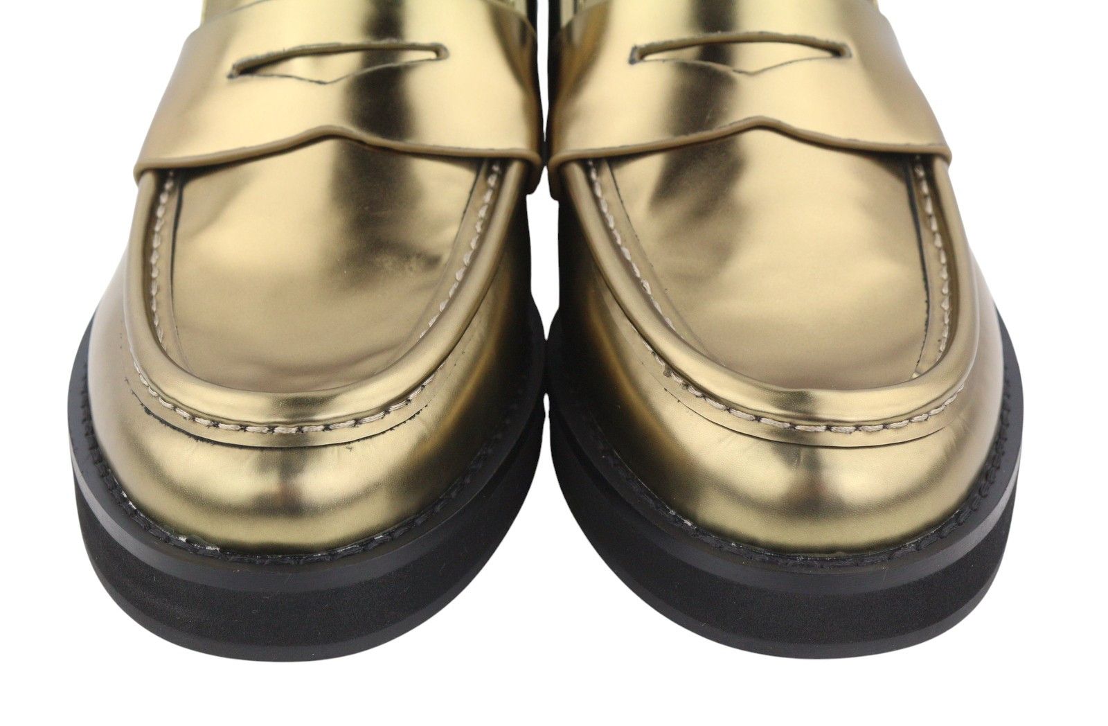 Other BIBI LOU JAYA EU40 Shiny Gold Leather Chunky 87555 Size US 9 / IT 39 - 5 Thumbnail
