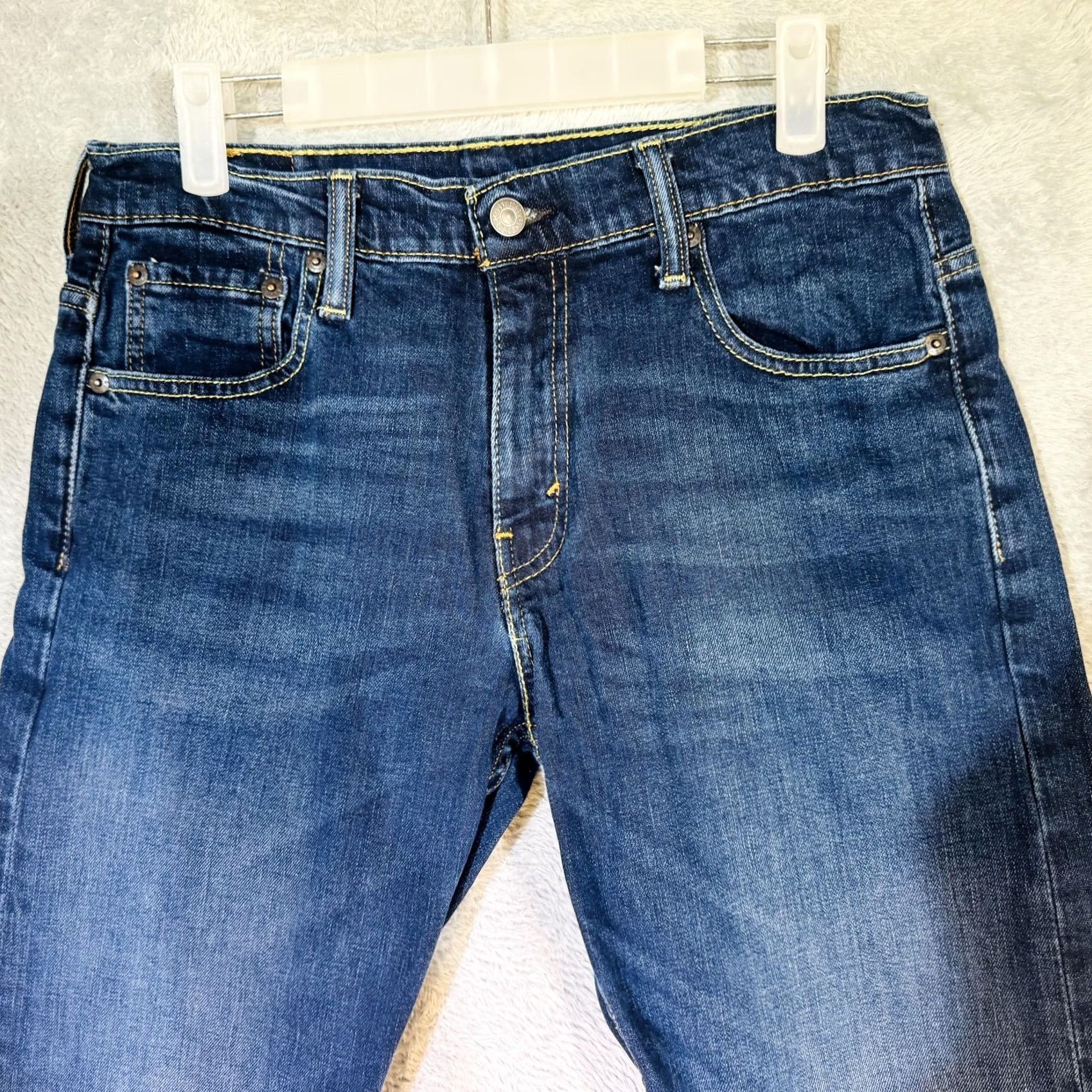 Levi's Levi's 569 Jeans Mens 29x30 Blue Medium Wash Relaxed Straight Denim Mid Rise Relaxed Straight Jeans Mens Blue 569 USA Leather Patch Size US 29 - 3 Thumbnail