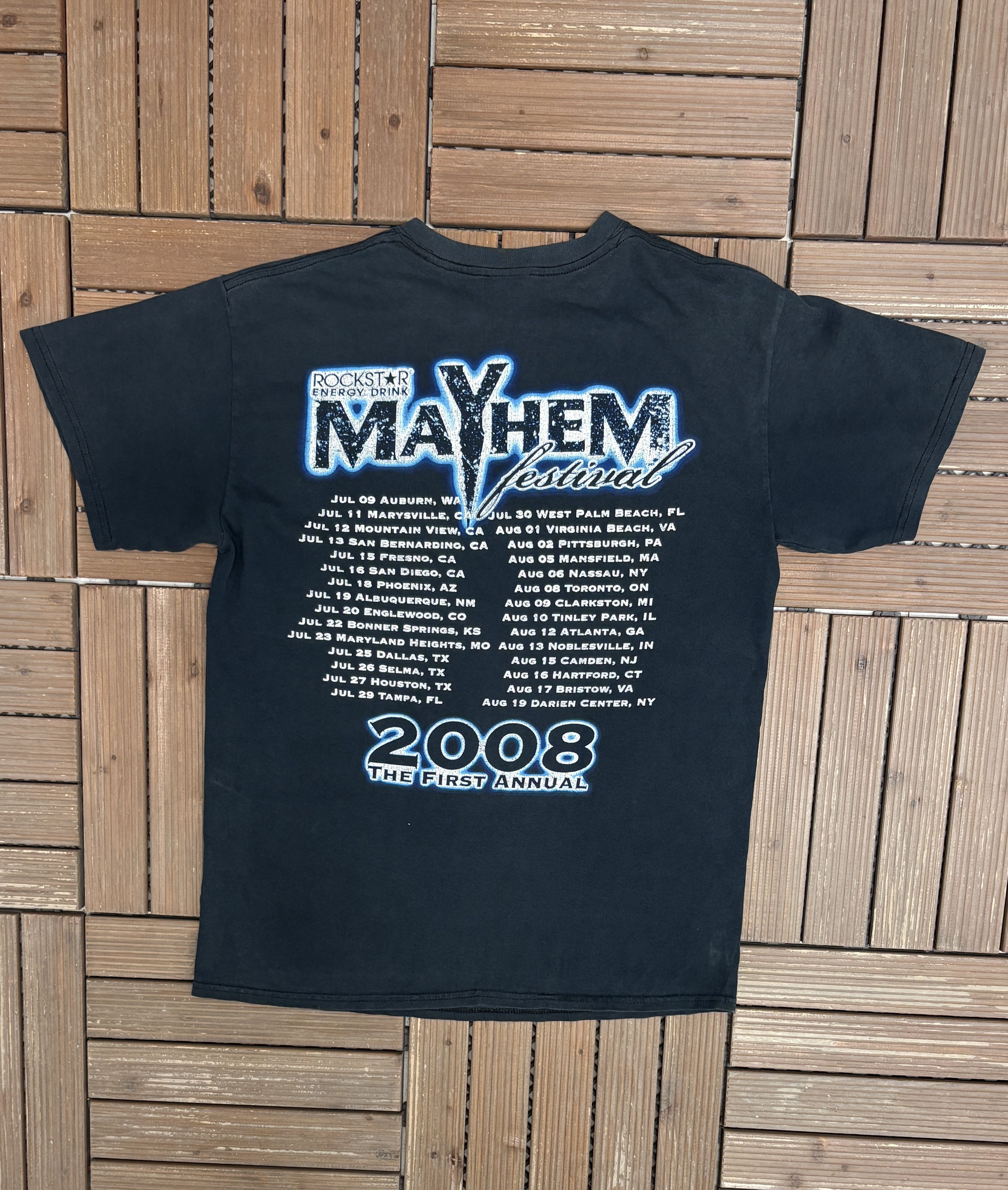 Vintage Mayhem First Annual Festival 2008 Vintage Black Tee Size US M / EU 48-50 / 2 - 4 Thumbnail