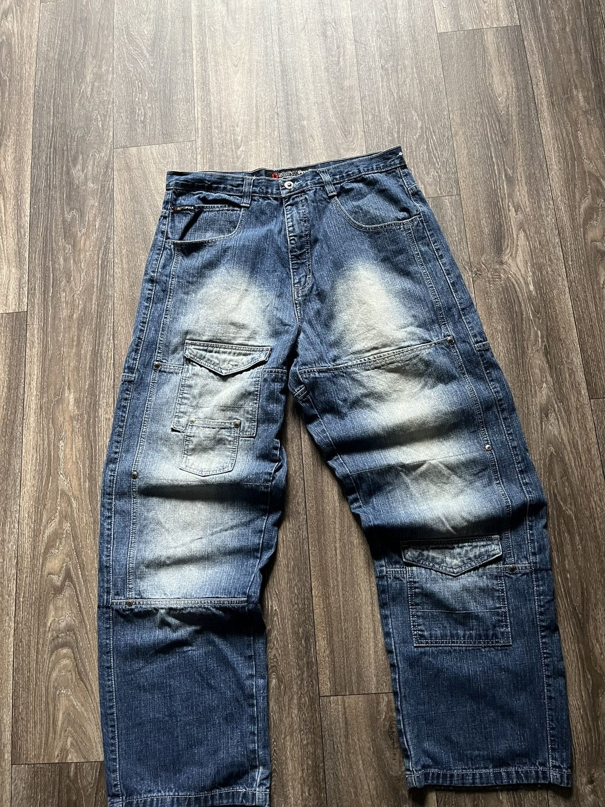 Southpole BAGGY VINTAGE Y2K SOUTHPOLE MULTI POCKET JEANS Size US 36 / EU 52 - 13 Thumbnail