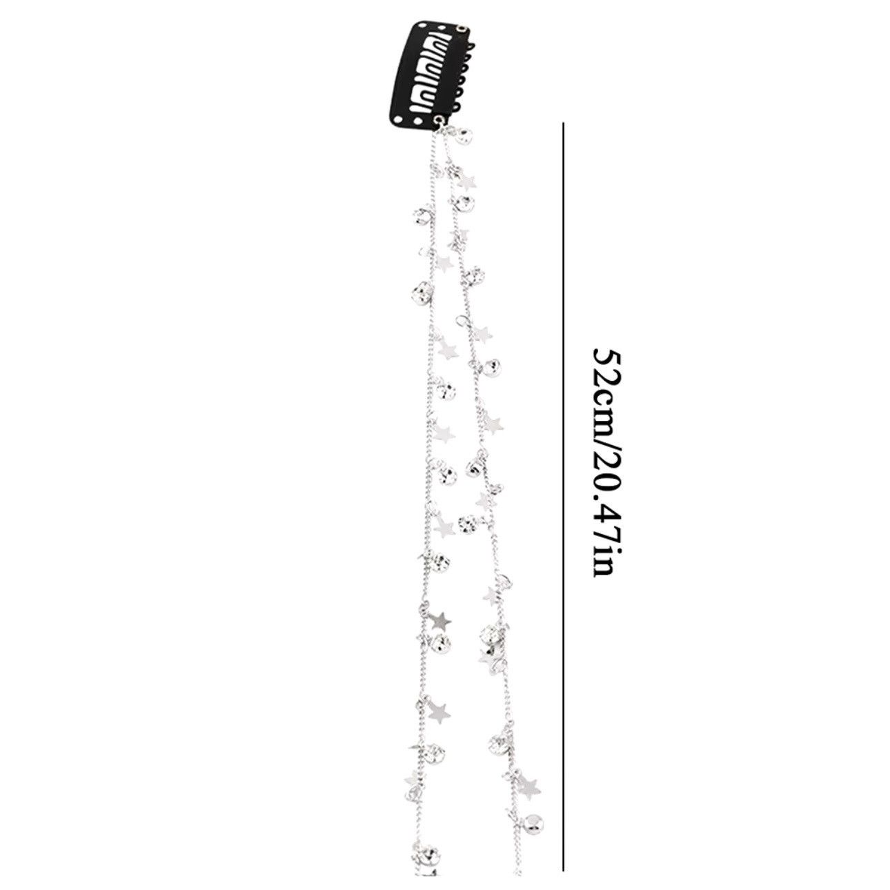 Guess 1pc Guess crystal diamonds stars sliver double tassel Hair Size ONE SIZE - 5 Thumbnail