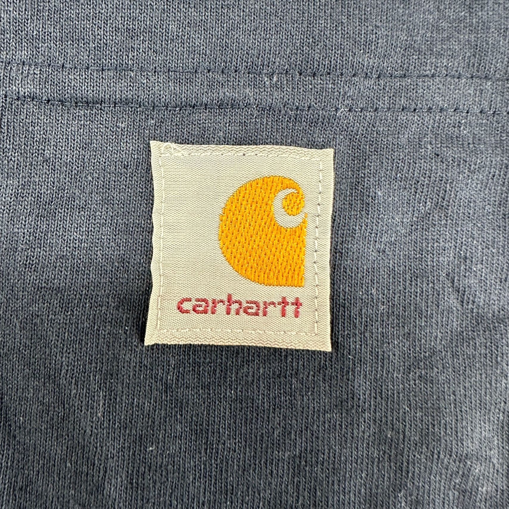 Carhartt Carhartt Shirt Mens XL Blue Short Sleeve Logo Cotton Navy NVY K87 Regular Fit Size US XL / EU 56 / 4 - 3 Thumbnail