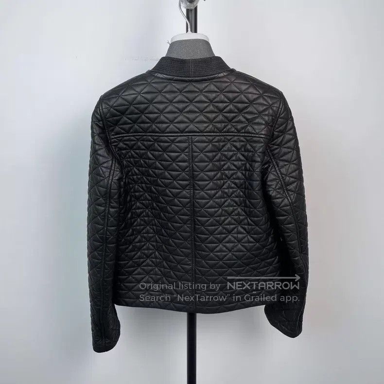 Hermes Hermes Quilted Leather Jacket with Diamond Pattern Cotton Size XS / US 0-2 / IT 36-38 - 2 Thumbnail