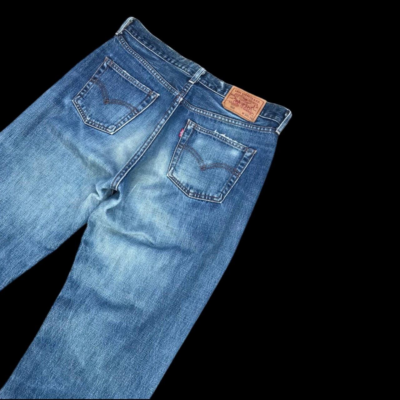 Levi's VINTAGE 1990s LEVIS 502 SELVEDGED DISTRESSED KURT COBAIN Size US 33 - 15 Thumbnail