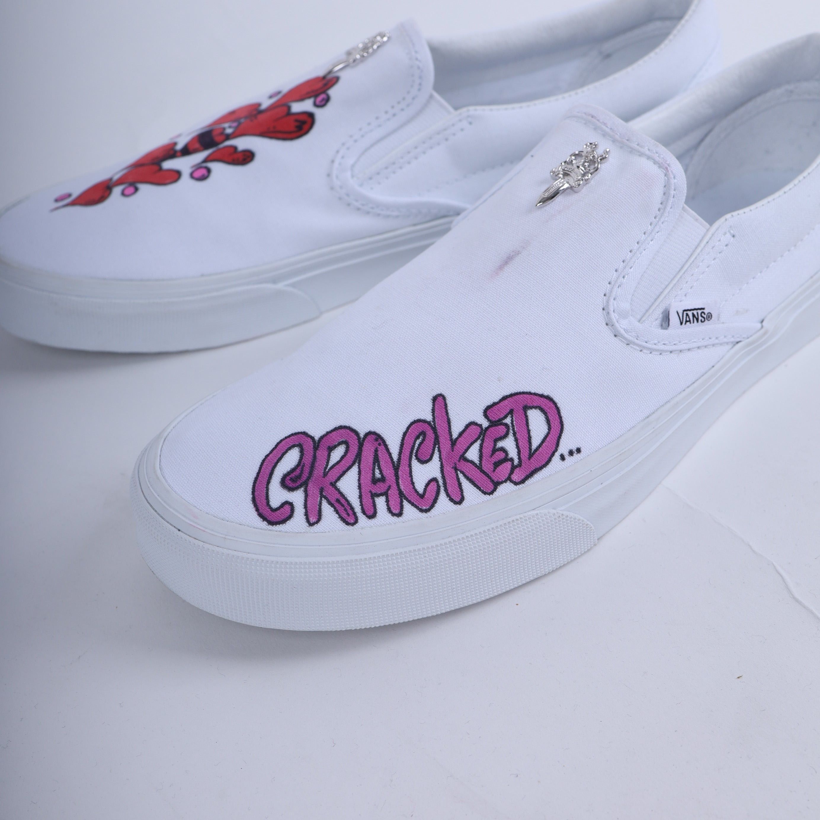 Chrome Hearts CHROME HEARTS X MATTY BOY HAND PAINTED VANS SLIP ONS Size US 10 / EU 43 - 12 Thumbnail