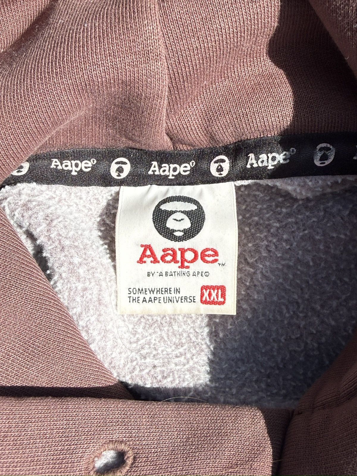 Aape AAPE - BAPE UNVS Hoodie in Brown Size US XL / EU 56 / 4 - 4 Thumbnail