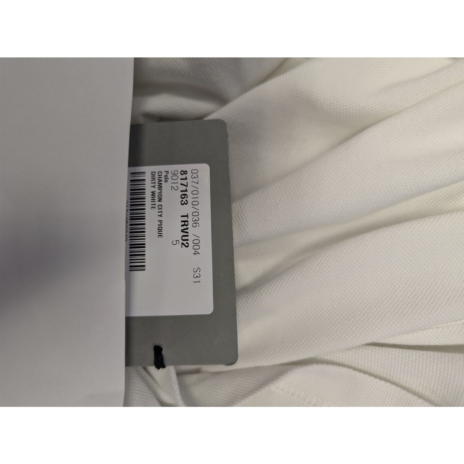 Balenciaga o1rshd1 Champion City Pique Polo Shirt in Dirty White Size US XXL / EU 58 / 5 - 23 Thumbnail
