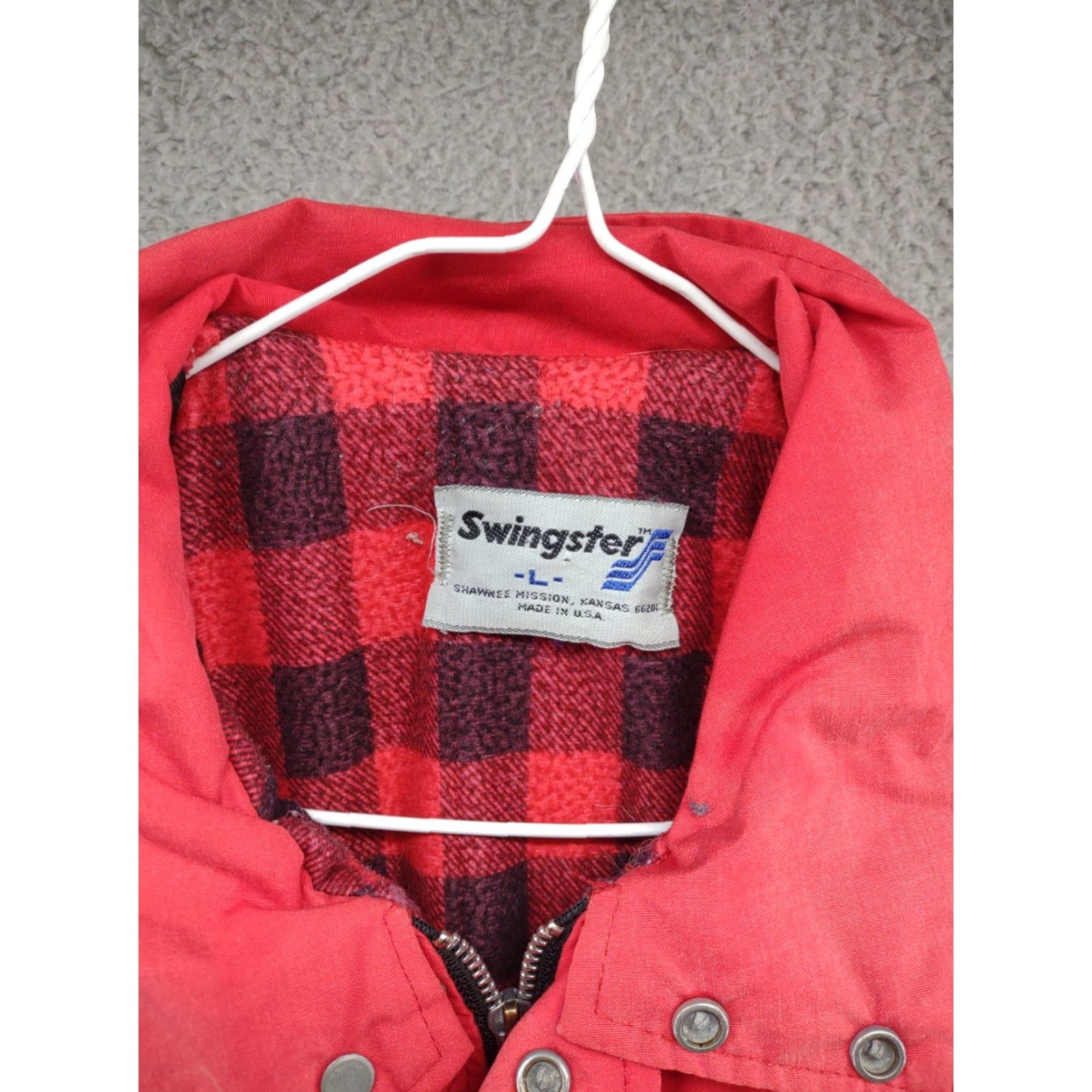 Vintage VINTAGE Swingster Jacket Main Selling Point Lasso Seed Plaid Full Zip Men SZ L USA Farm Size US L / EU 52-54 / 3 - 3 Thumbnail
