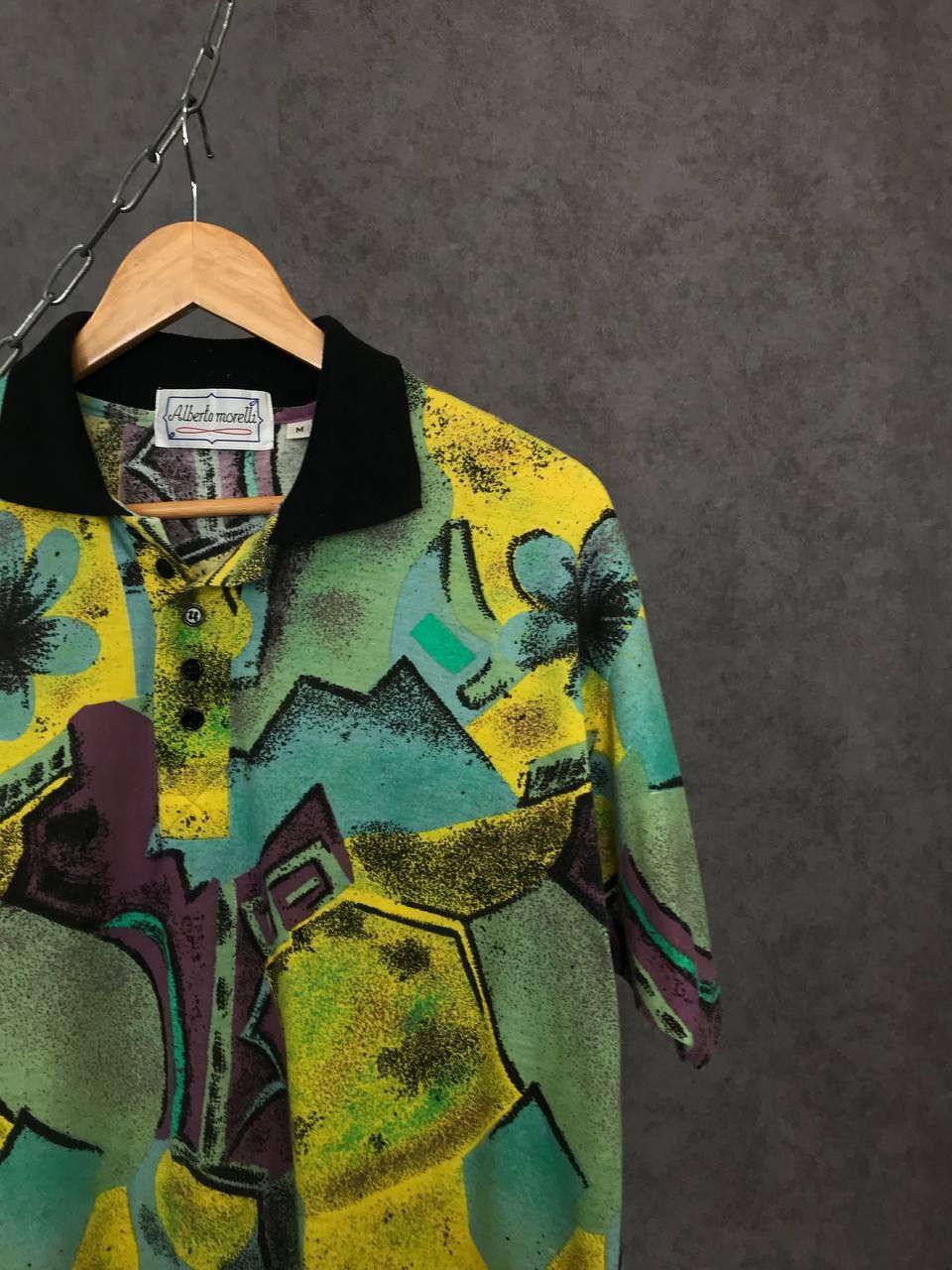 Vintage Alberto Morelli art vintage designer crazy polo tee Size US M / EU 48-50 / 2 - 2 Thumbnail