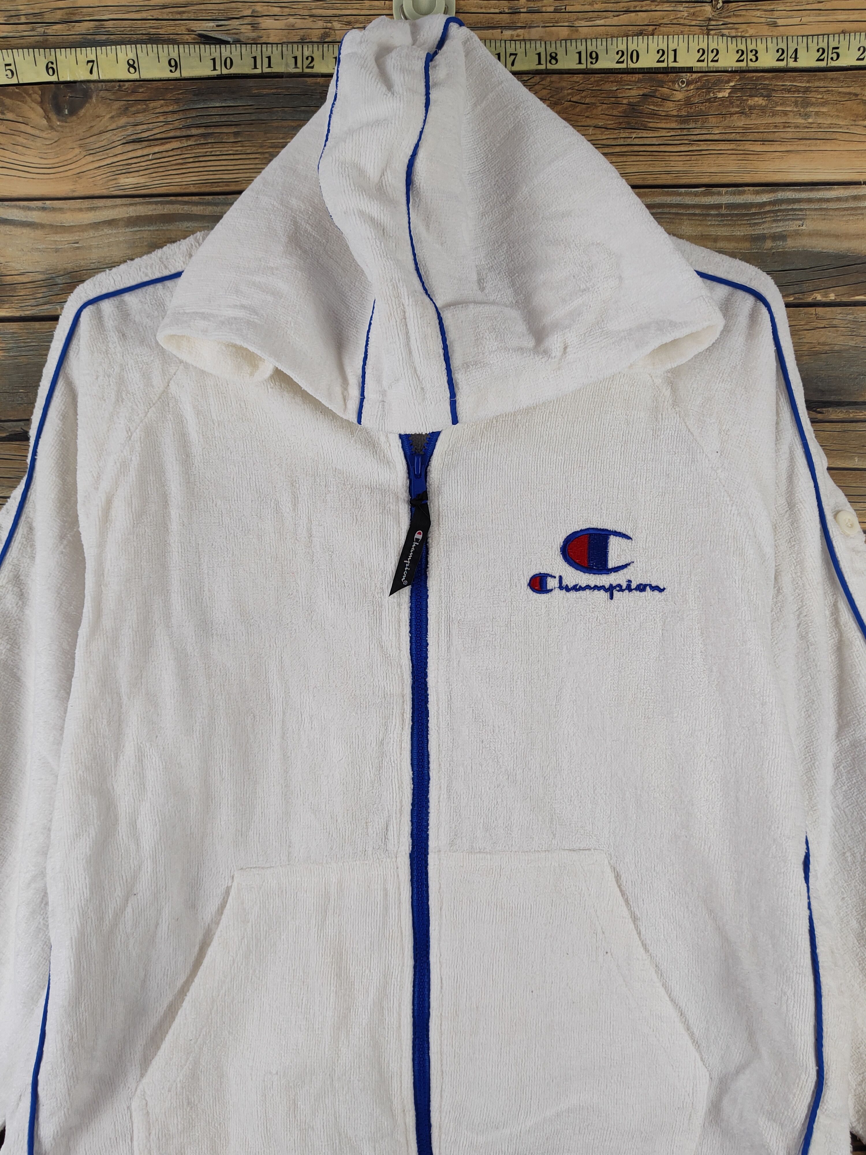 Champion × Vintage DL Champion White Hoodie Knitwear Sweaters #878 Size US M / EU 48-50 / 2 - 2 Thumbnail