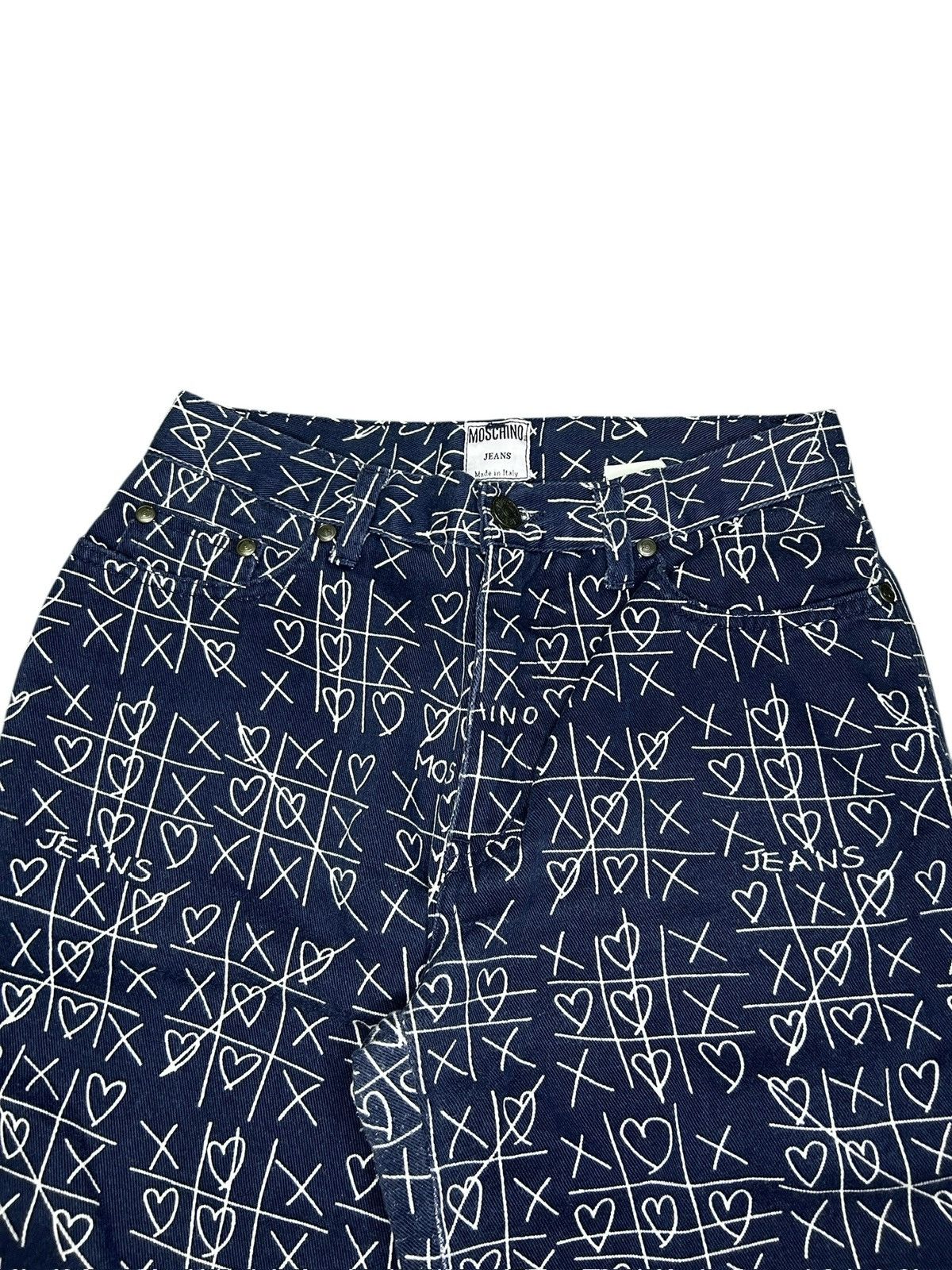 Moschino 90s Tic Tac Toe Trousers Size 27" / US 4 / IT 40 - 3 Thumbnail