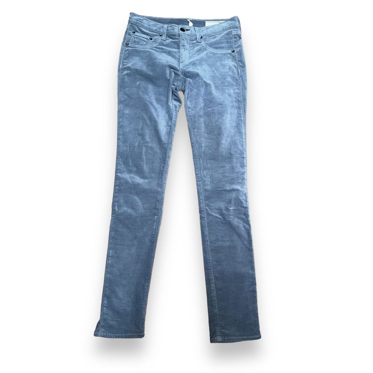 Rag & Bone Rag & Bone blue velvet skinny jeans Size 27" / US 4 / IT 40 - 2 Thumbnail