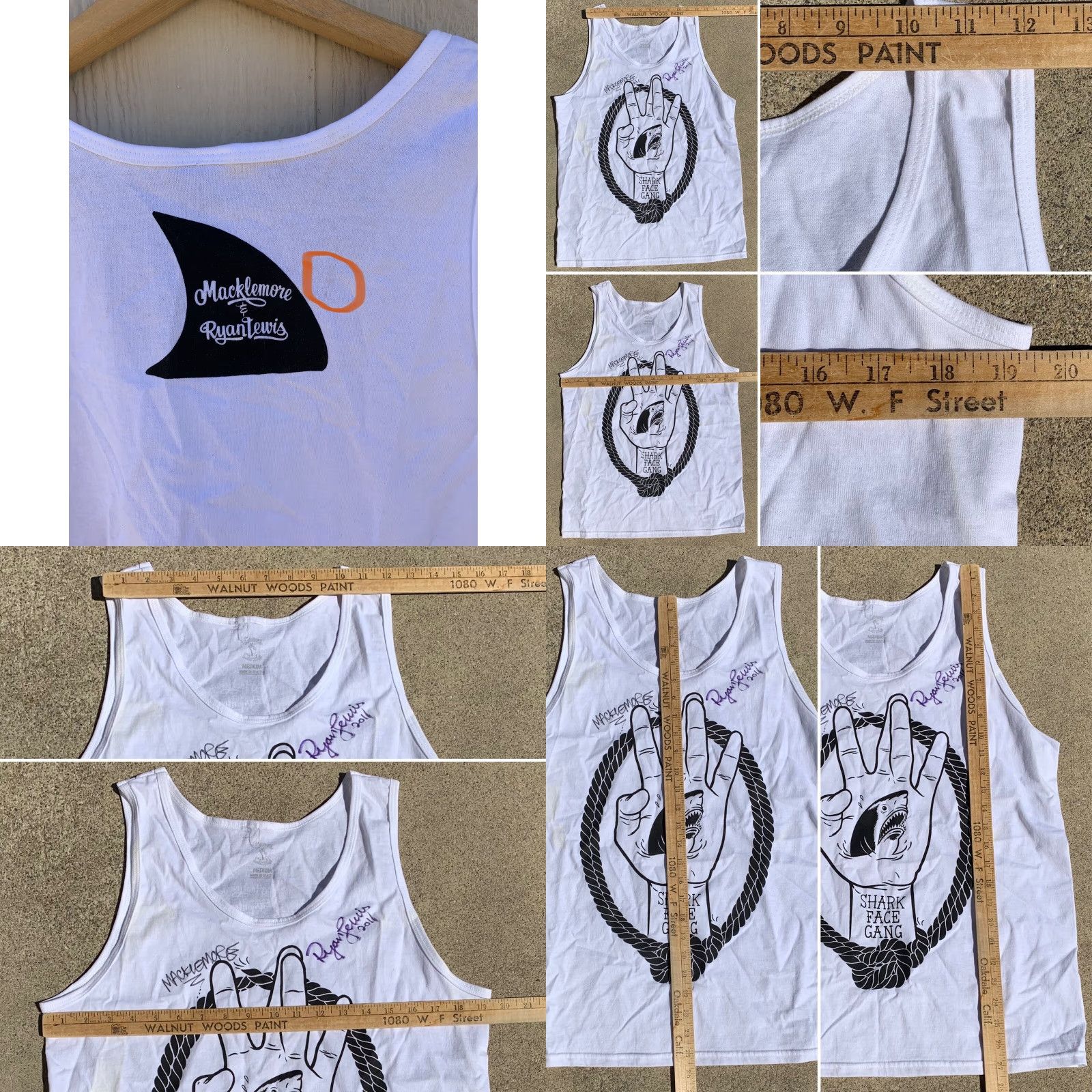 NANGA Shark Face Gang Macklemore & Ryan Lewis tank top M White Nike? Wait, original Brand: Winner’s Circle. Size US M / EU 48-50 / 2 - 8 Thumbnail