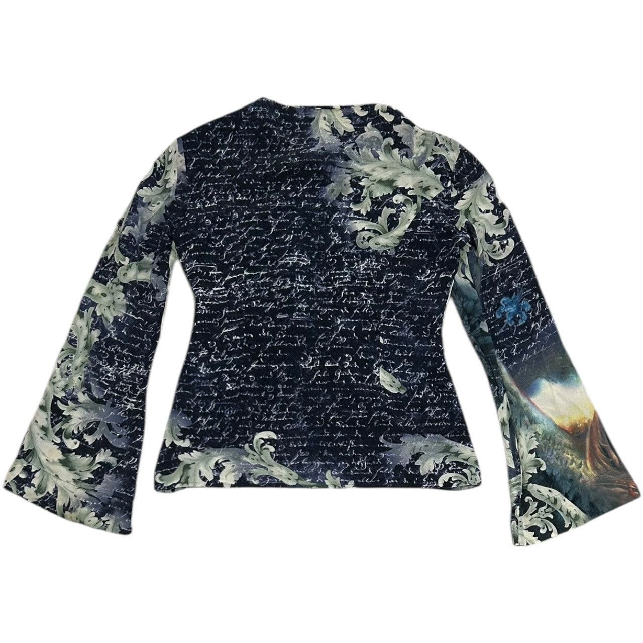 Voyage Fairycore Regency 90’s Voyage Silk Unicorn Bell Sleeve Top Size M / US 6-8 / IT 42-44 - 2 Thumbnail