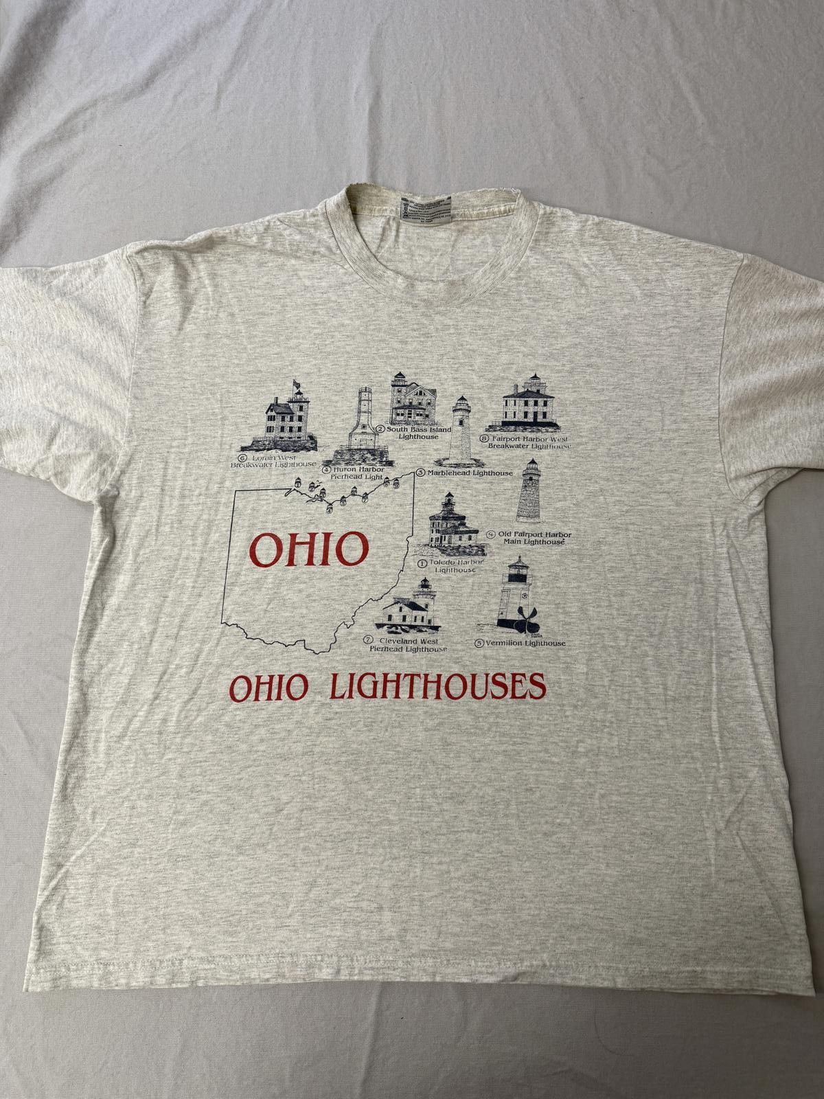 Lee VTG Ohio Lighthouses T-shirt - Ligh House Ohio tee - XL Size US XL / EU 56 / 4 - 1 Thumbnail